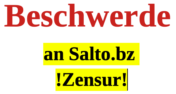 Beschwerde an Salto.bz