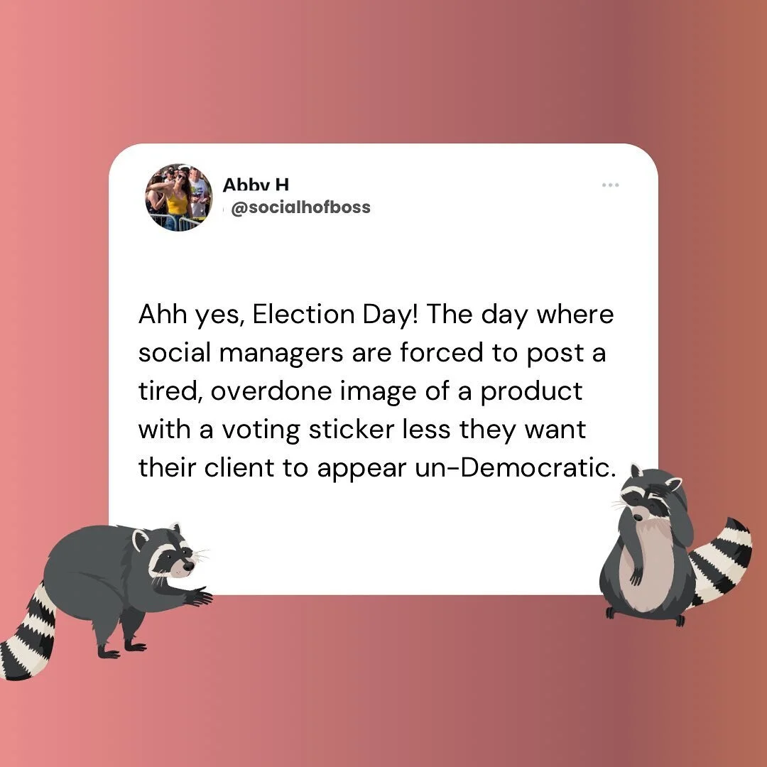 But seriously: go vote 🗳 #vote #govote #socialmediamanager #socialmediastrategy