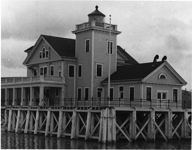 The Lighthouse was built in 1910 off Sandy Beach Road in Vallejo, CA - which is about 2 miles distance from it's present location at The Glen Cove Marina.

It served it's purpose as a navigational aid at the junction of the Napa River and Carquinez S