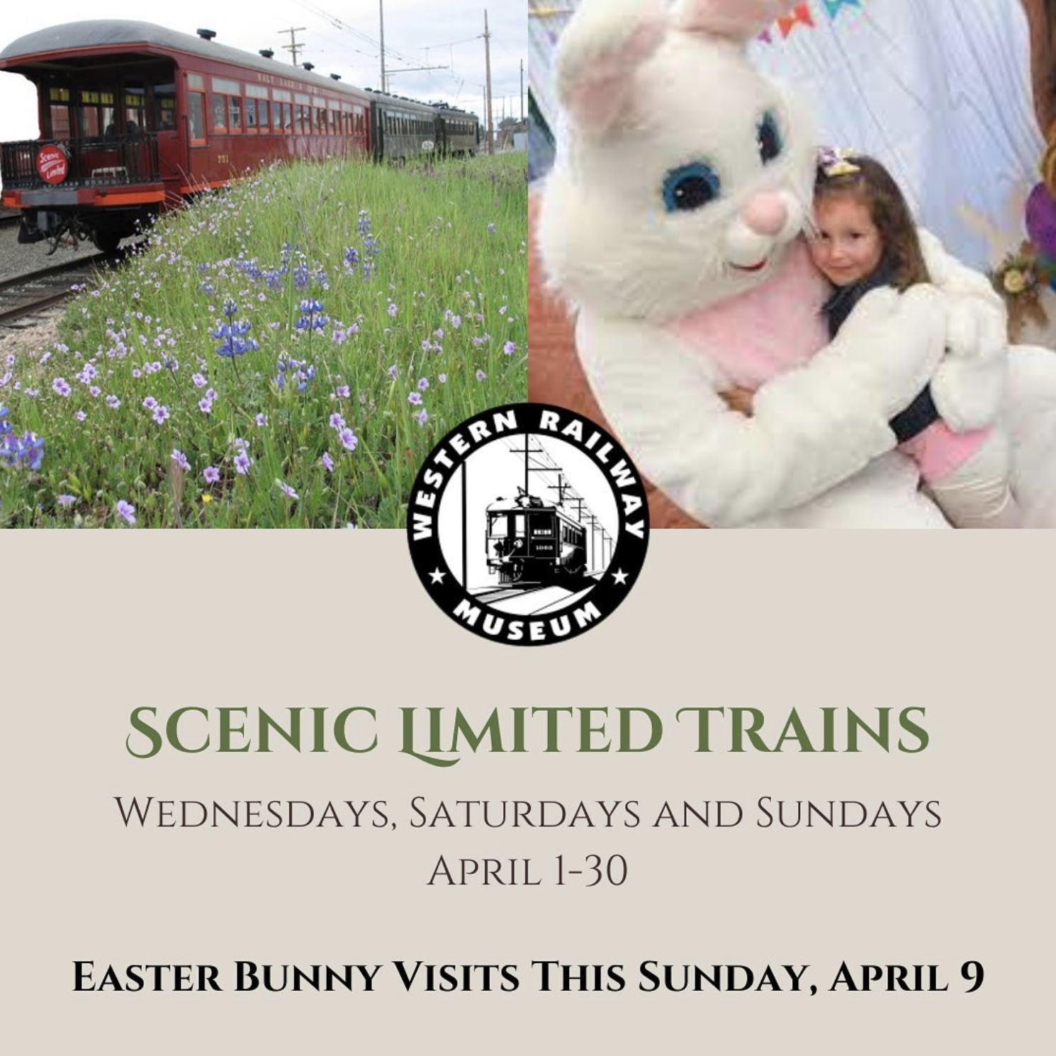 Scenic Trains with The Easter Bunny