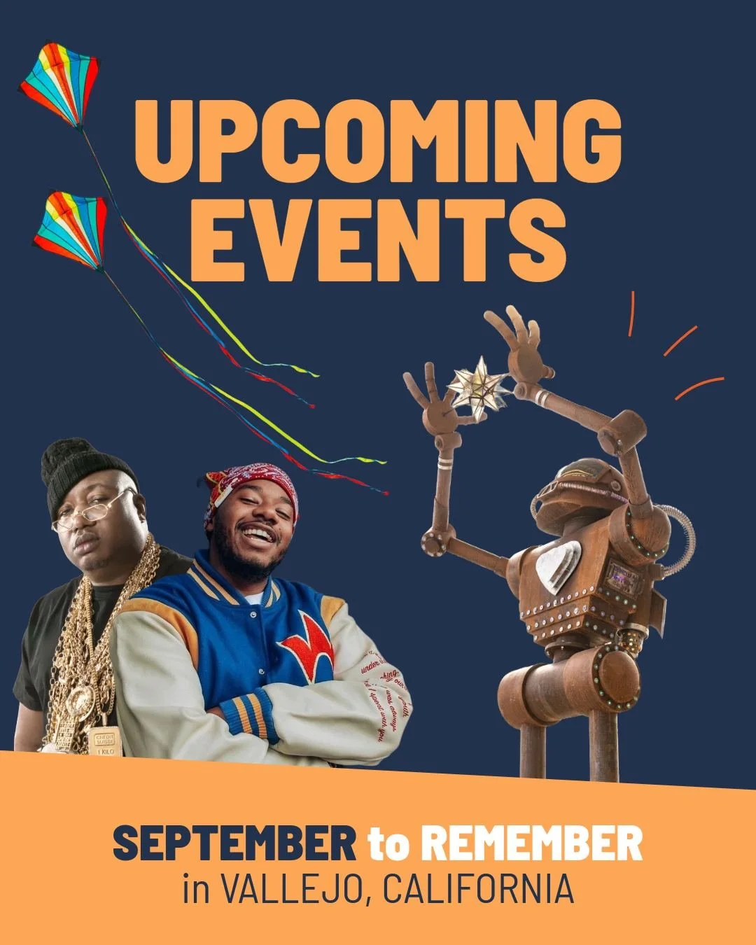 The Dock of Bay Music Festival (Sept 6) kicks off September with a celebration of Vallejo talent that's made it big &mdash; featuring @e40, @larussell, @confunkshunusa4real, and @babybash all on one stage. This is a once in a lifetime moment you don&