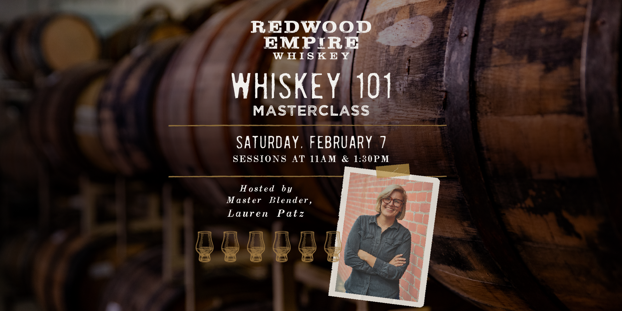 Whiskey 101 Masterclass presented by Redwood Empire Whiskey 