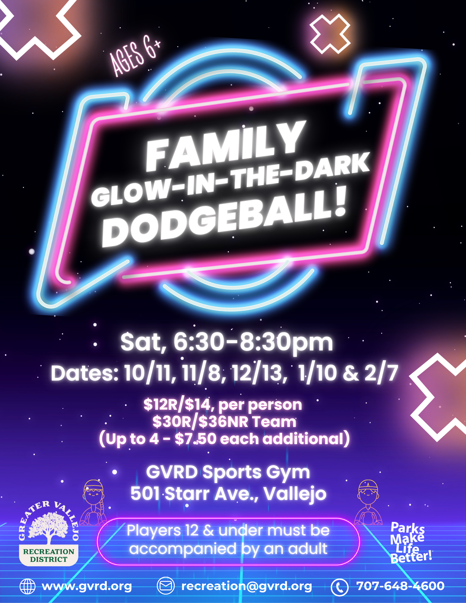 Family Glow-in-the-Dark Dodgeball