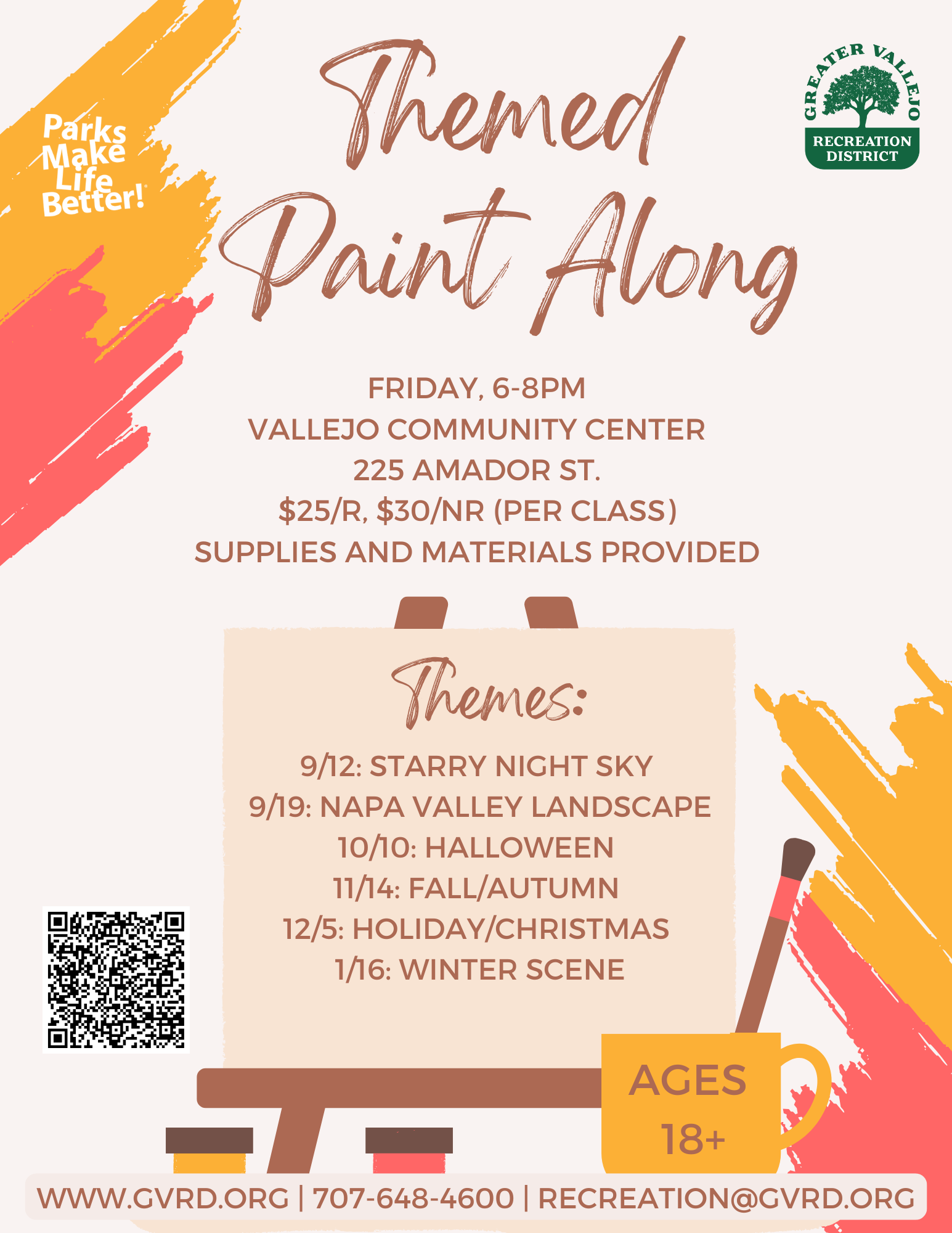 Themed Paint Along - Napa Valley Landscape