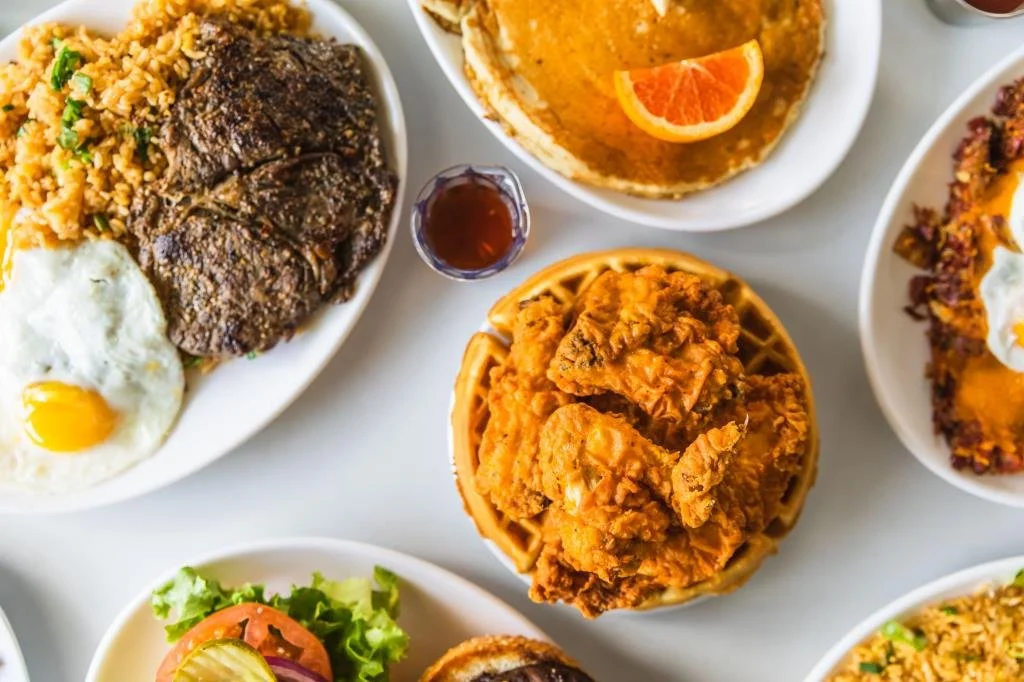 Breakfast spread from Bab's Delta Diner in Vallejo