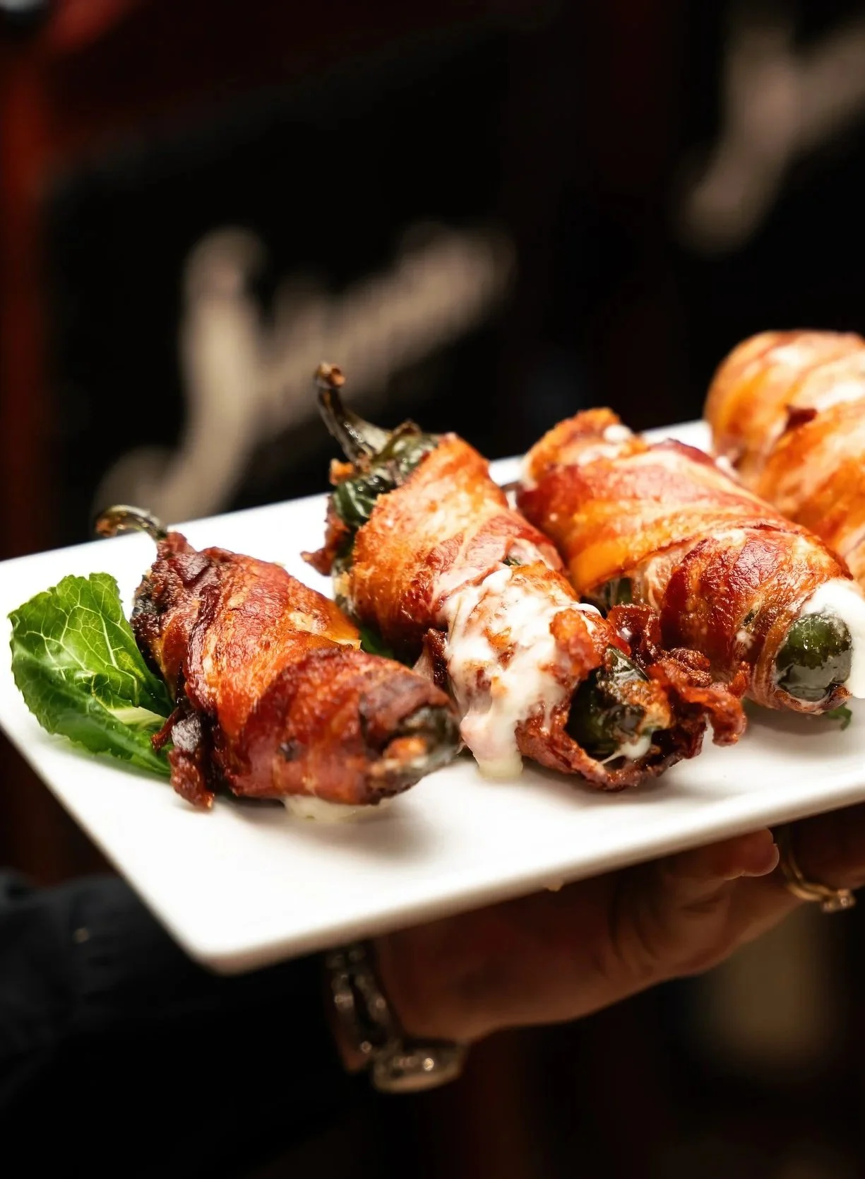 Jalapeños Mexican Food Vallejo Jalaneño Poppers wrapped in bacon