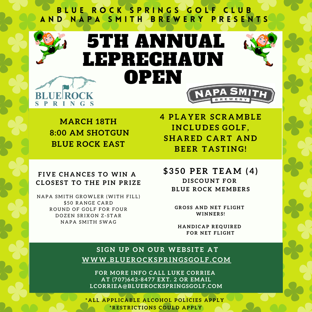 5th Annual Leprechaun Golf Open at Blue Rock Springs Golf Course