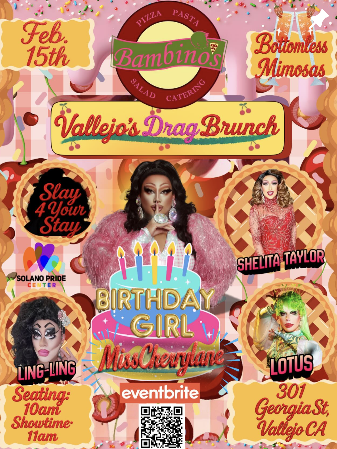 Vallejo's Drag Brunch: MissCherryLane's Birthday &amp; February Celebrations