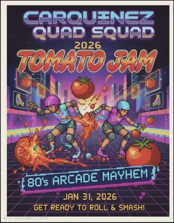 Carquinez Quad Squad presents the 4th Annual Tomato Jam: 80s Arcade Mayhem!