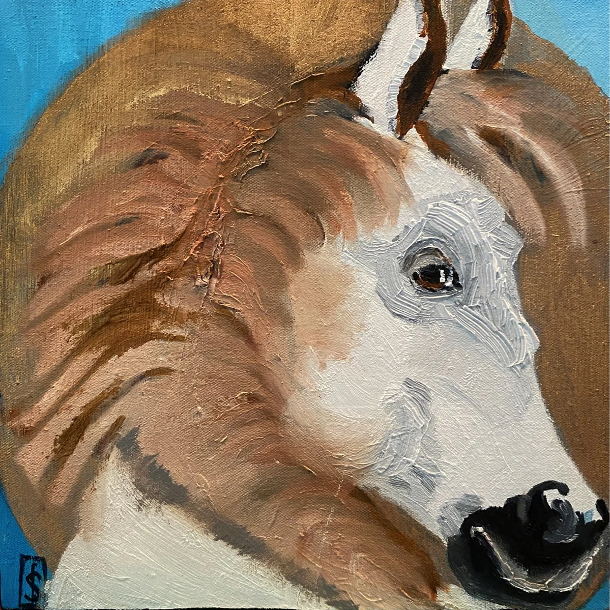 "Saint" by Steven Fisher, Oil (Gallery Wrap), 12 x 12, $150