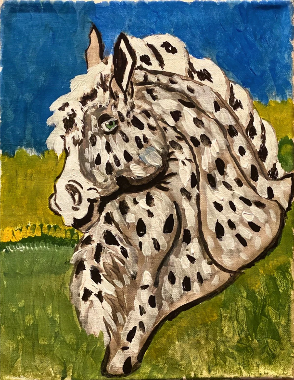 "Dapple Grey" by Steven Fisher, Acrylic on Canvas, 11 x 14, $100