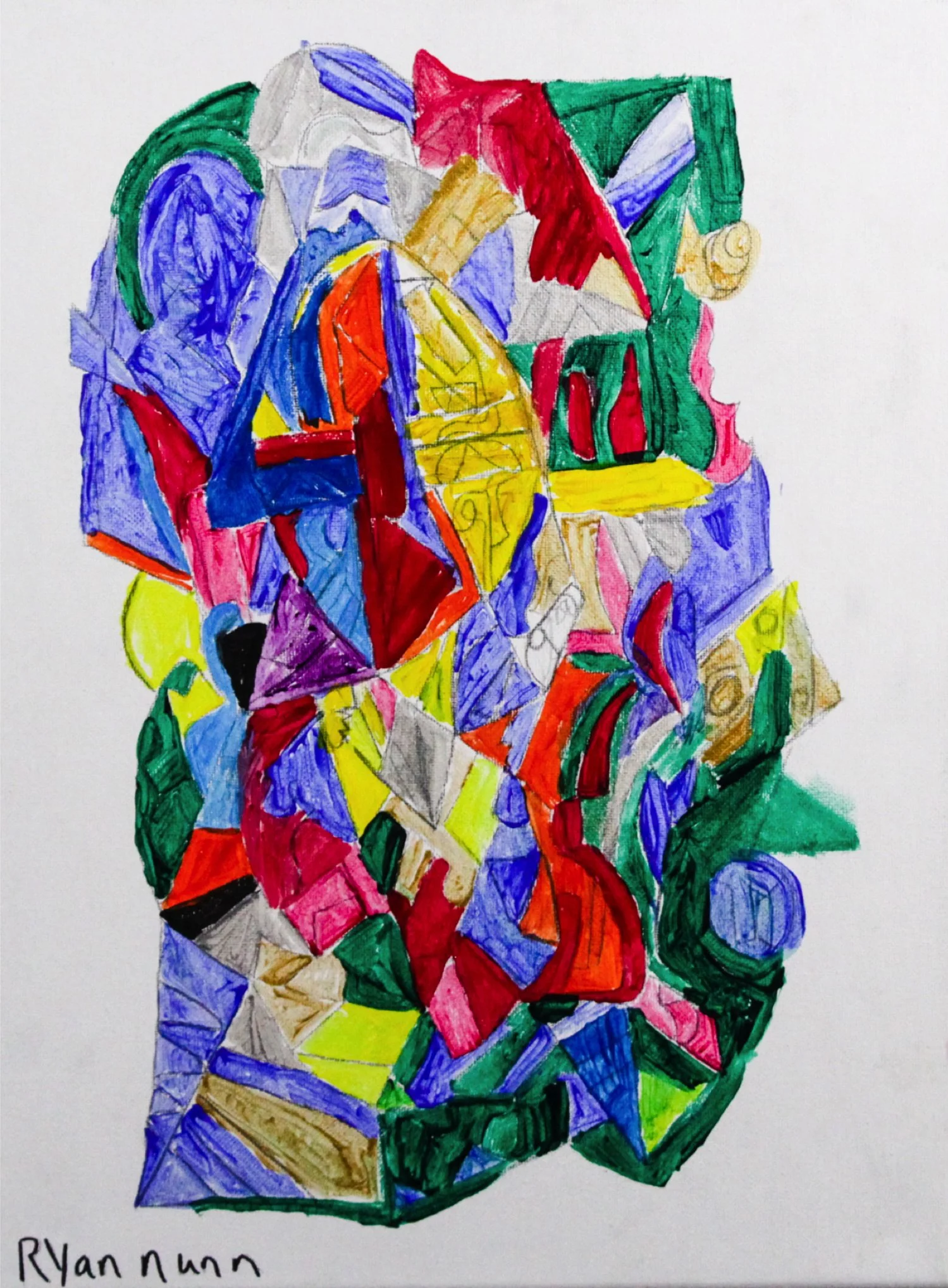 "For God" by Ryan Nunn, Acrylic on Canvas, 12 x 16 ($50)