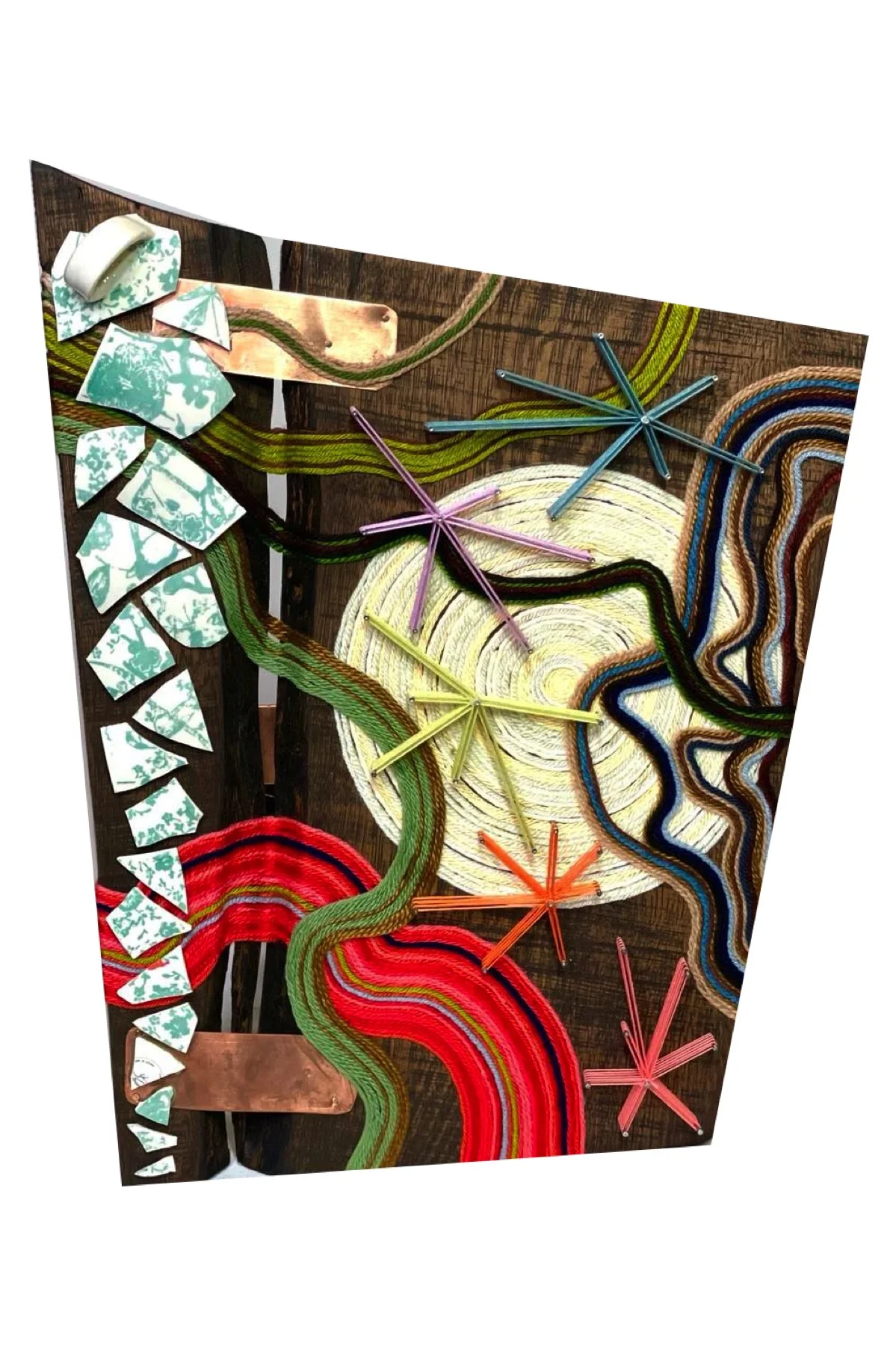 "Garden of Earthly Delights"
Mixed Media on Wood Panel, 15" x 18"
$175