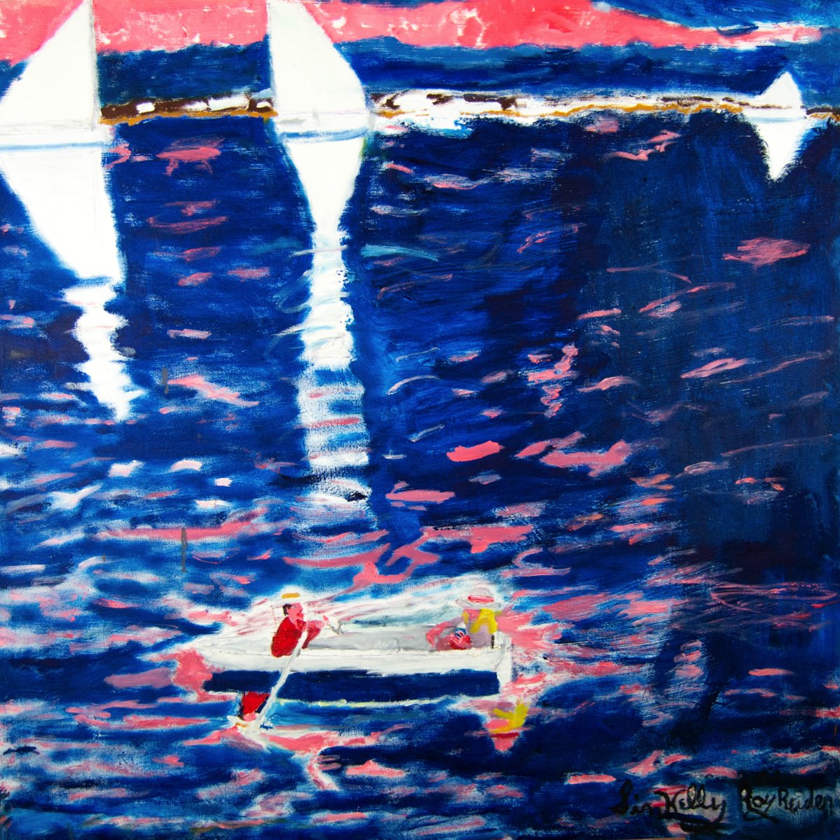 "A Date at Sea" by Kelly Reider, Oil on Canvas, 36 x 36, $300