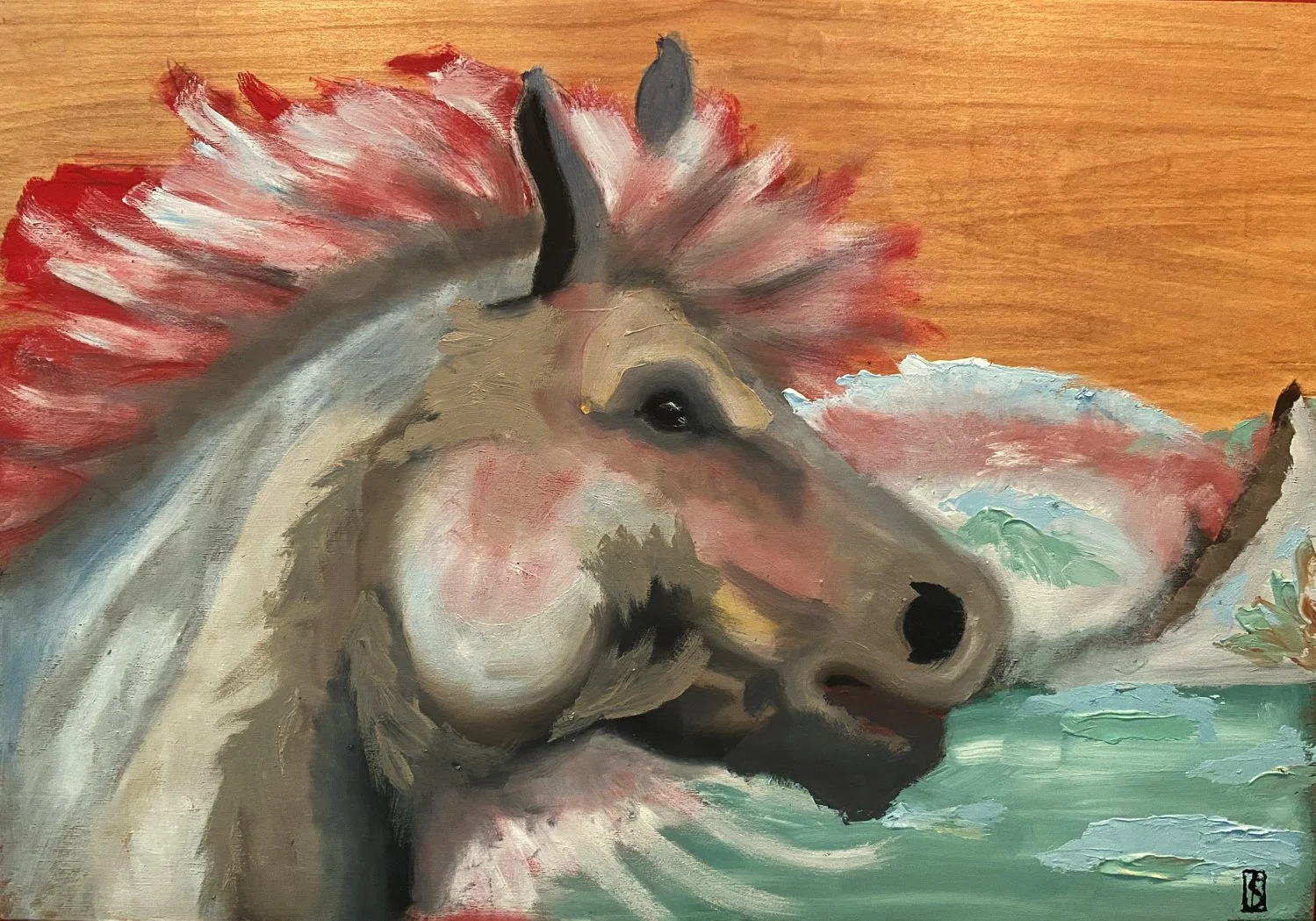 "Snowfrost" by Steven Fisher, Oil on Wood Panel, 14 x 20, $225