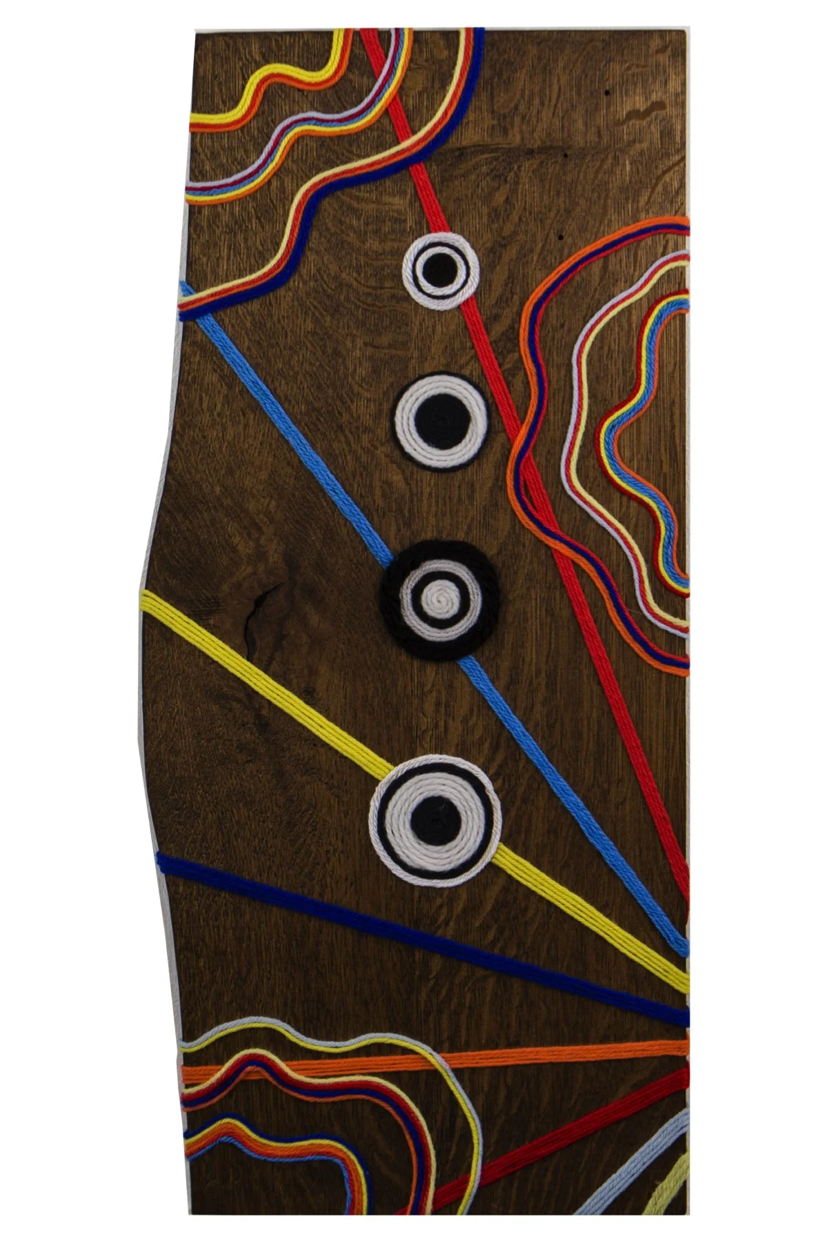 "Taco Tuesday"
Yarn on Wood Panel, 12" x 24"
$175