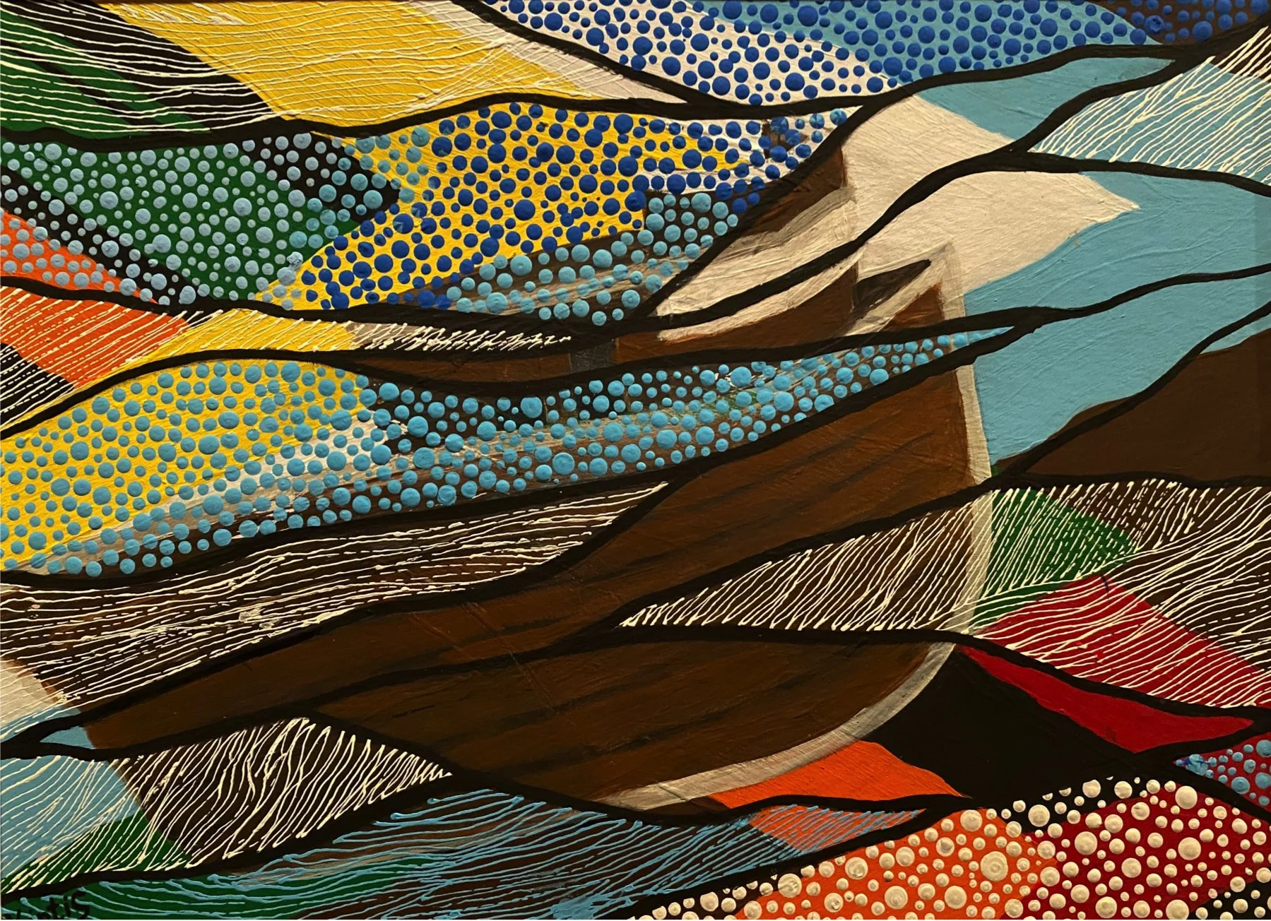 "Shipwreck" by Kirti Sinha, Acrylic on Paper, 9 x 12, $105 (Unframed)