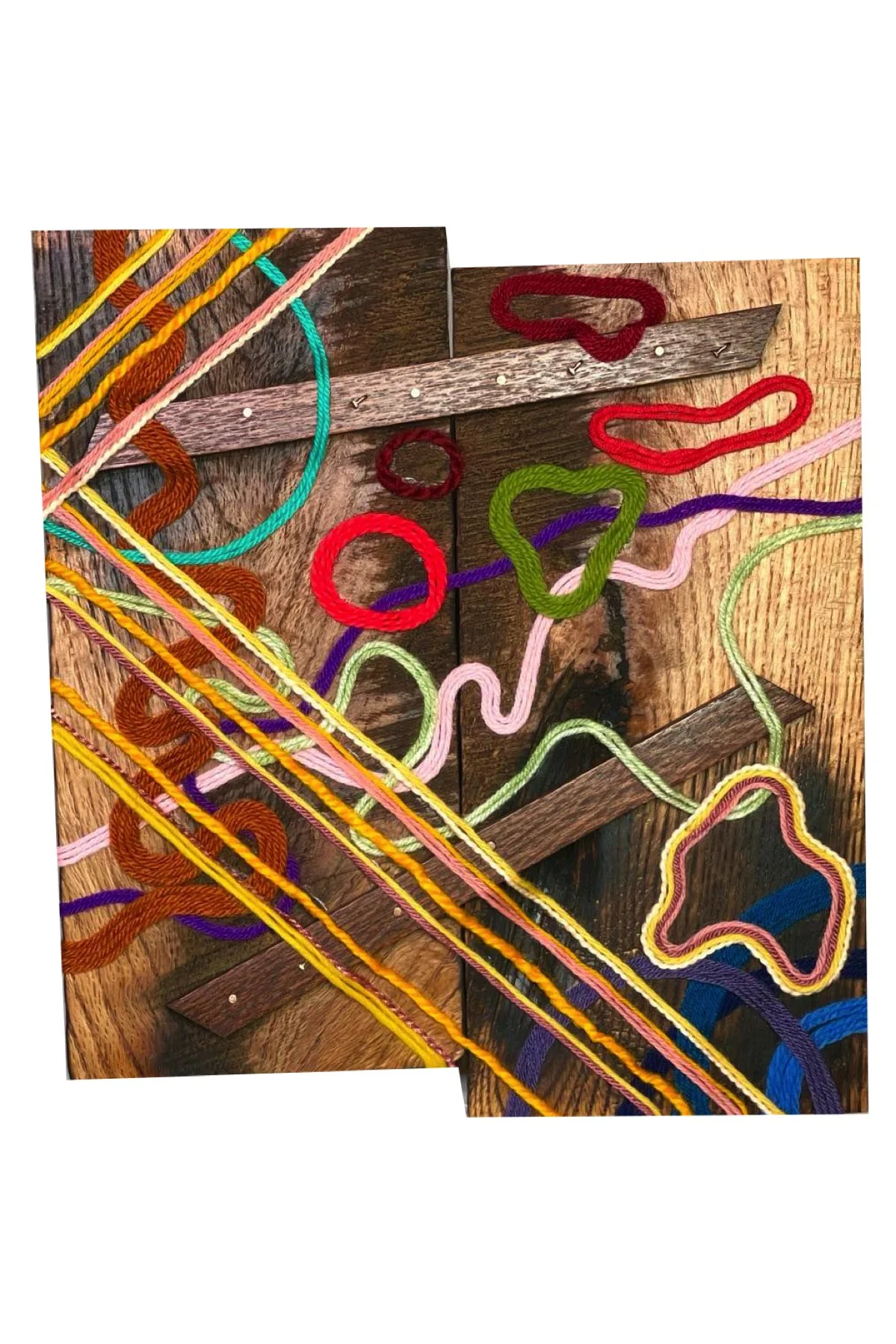 "Wassily's Embryo"
Yarn on Wood Panel, 13" x 14"
$100