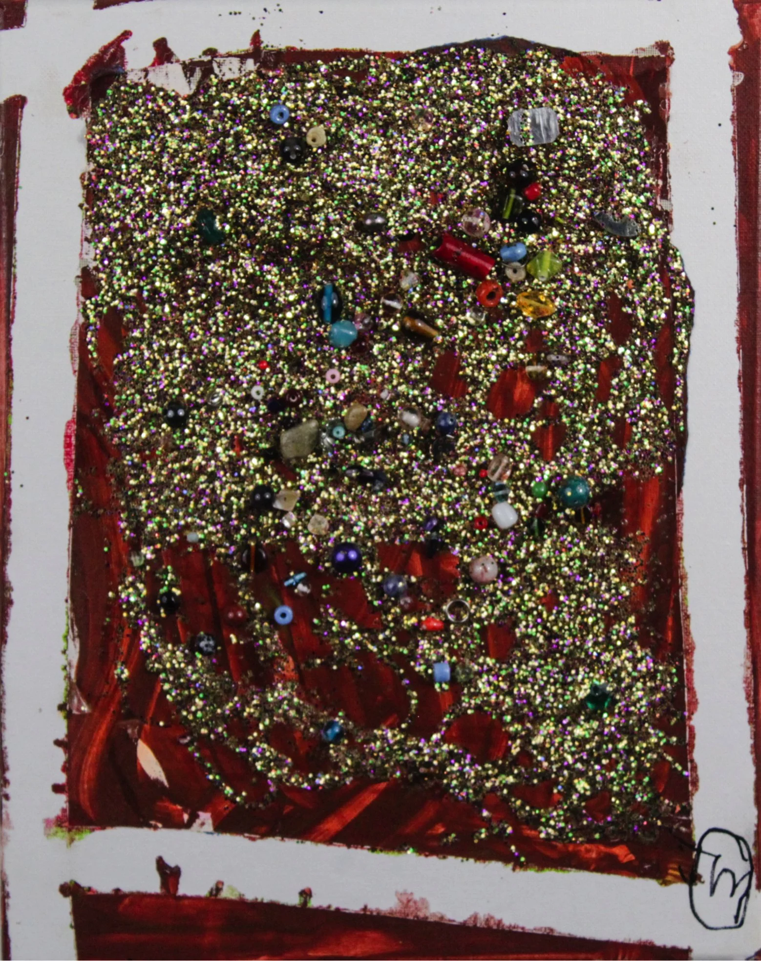 "Speck in the Crowd" by John Molina, Mixed Media on Canvas, 11 x 14 ($55)