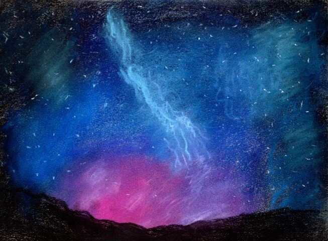 "Galaxy" by Sheena Walter, Photographic Print of a pastel original, 12" x 16" ($75)