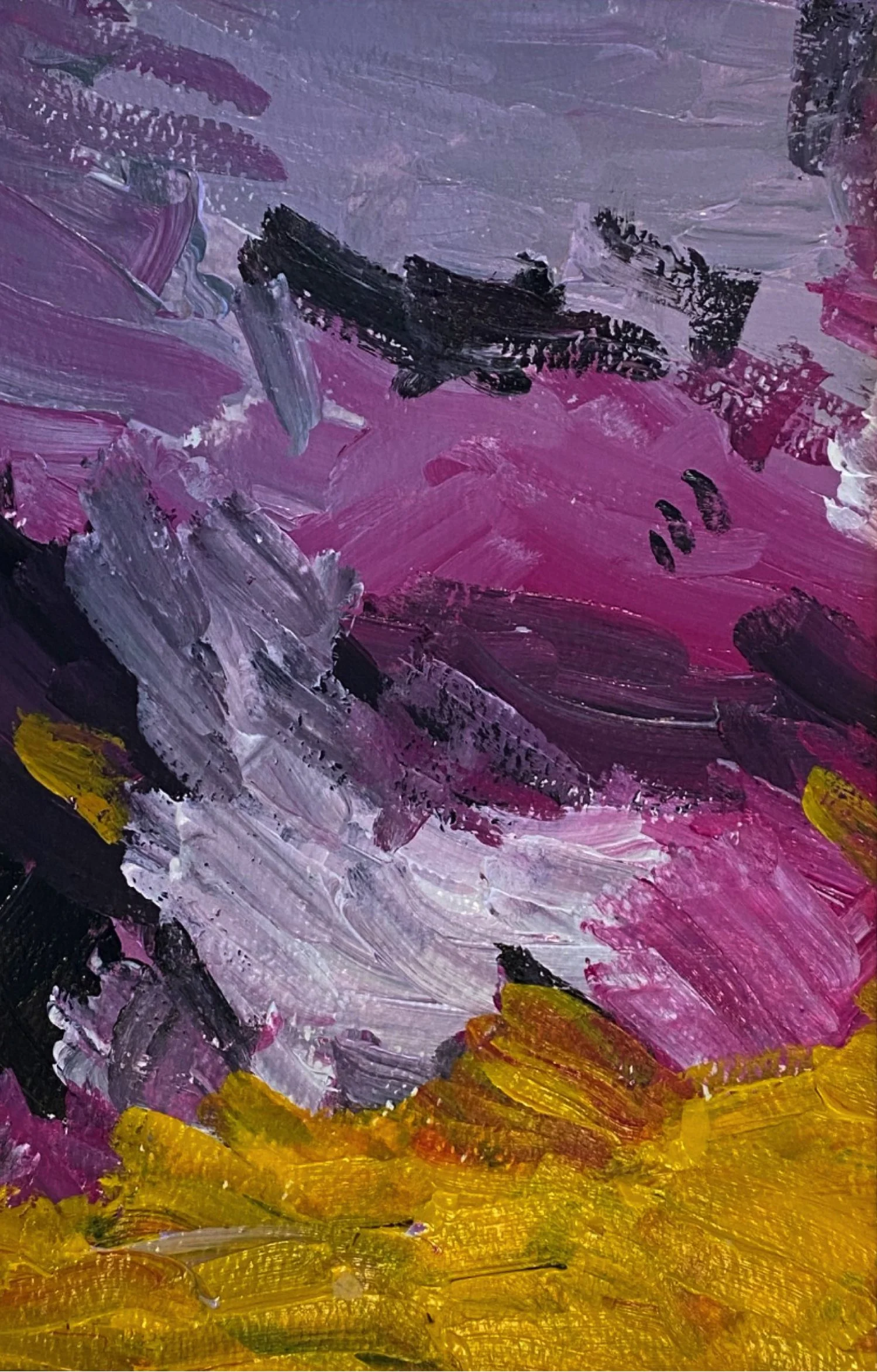 "Little Bit of Gray" by Meredith Hemphill, Acrylic on Canvas, Artwork size 9 x 12, Framed 13 x 17 ($125)