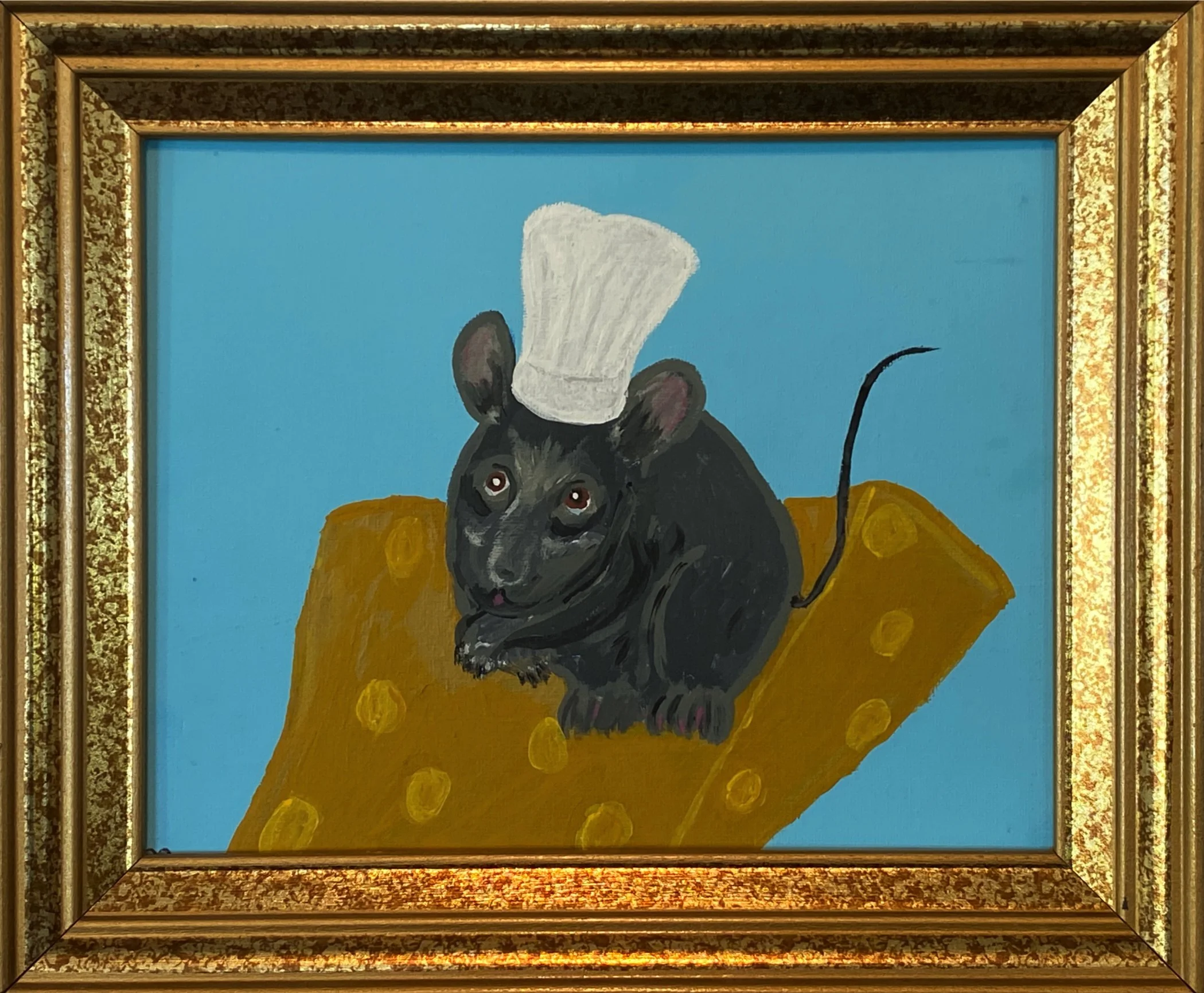 "Master Chef" by Erin Rosales, Acrylic on Canvas Board, Artwork size 9 x 11, Framed 10 x 12 ($50)