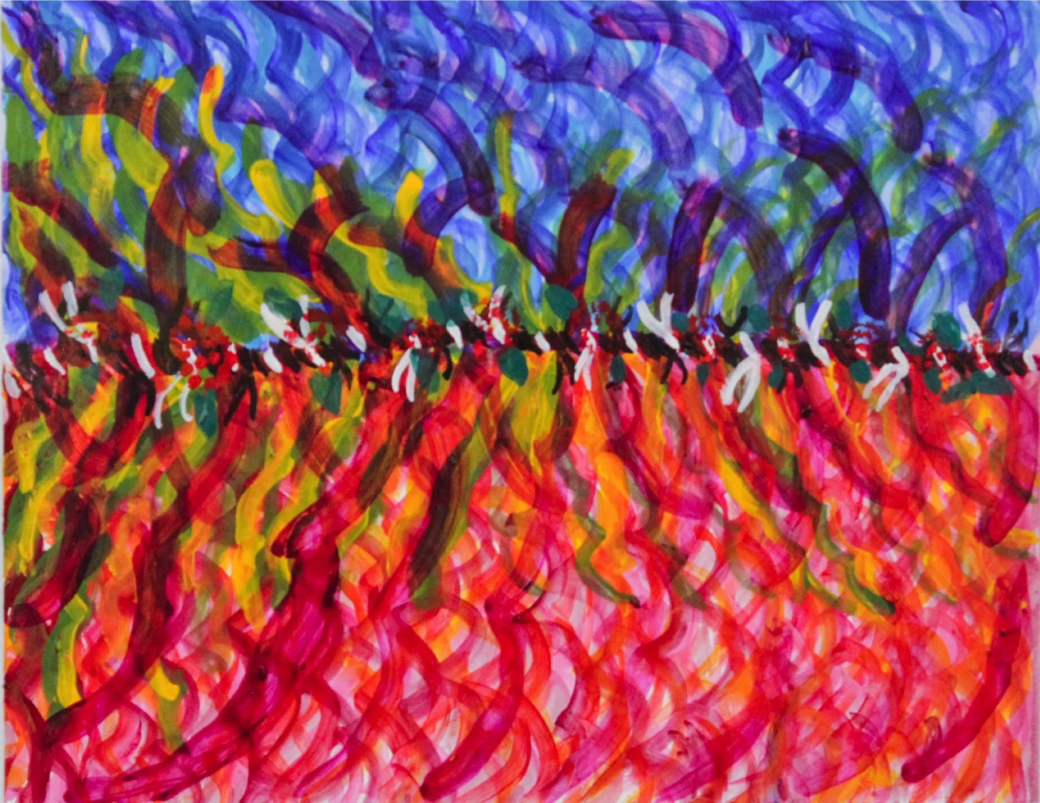 "The Seam" by Victor Martinez, Acrylic on Paper, Artwork size 11 x 14, Framed 15 x 19  ($95)