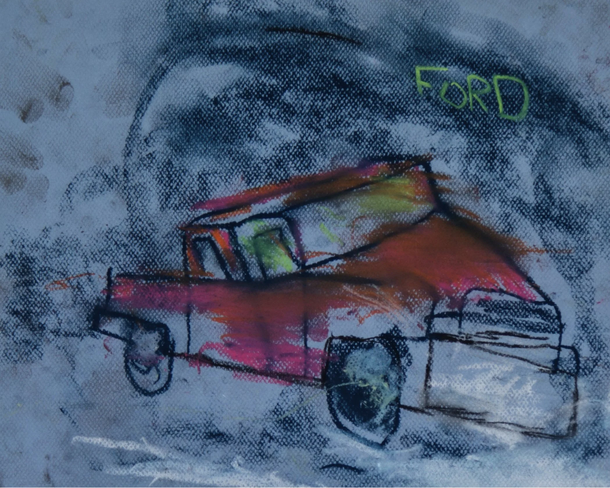 "Ford" by Larin Harp, Pastel on Paper, Artwork size 12 x 15, Framed 16 x 20 ($100)