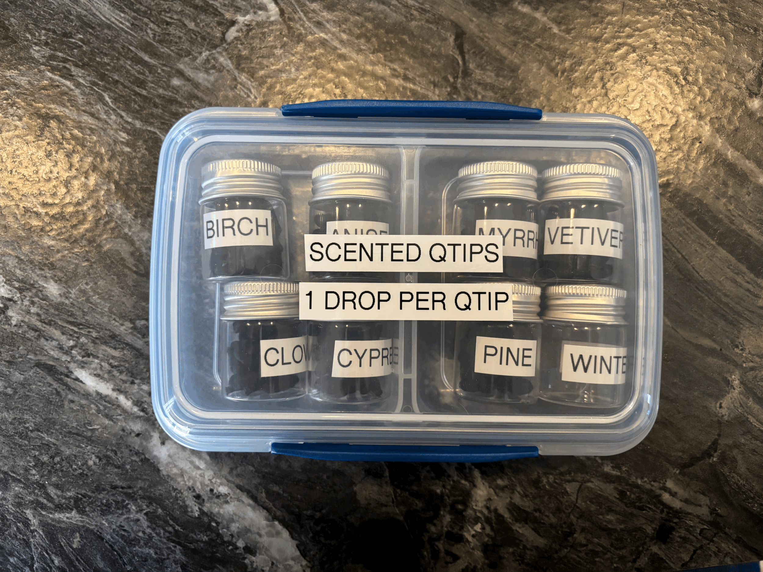 How to scent and store q-tips for nosework