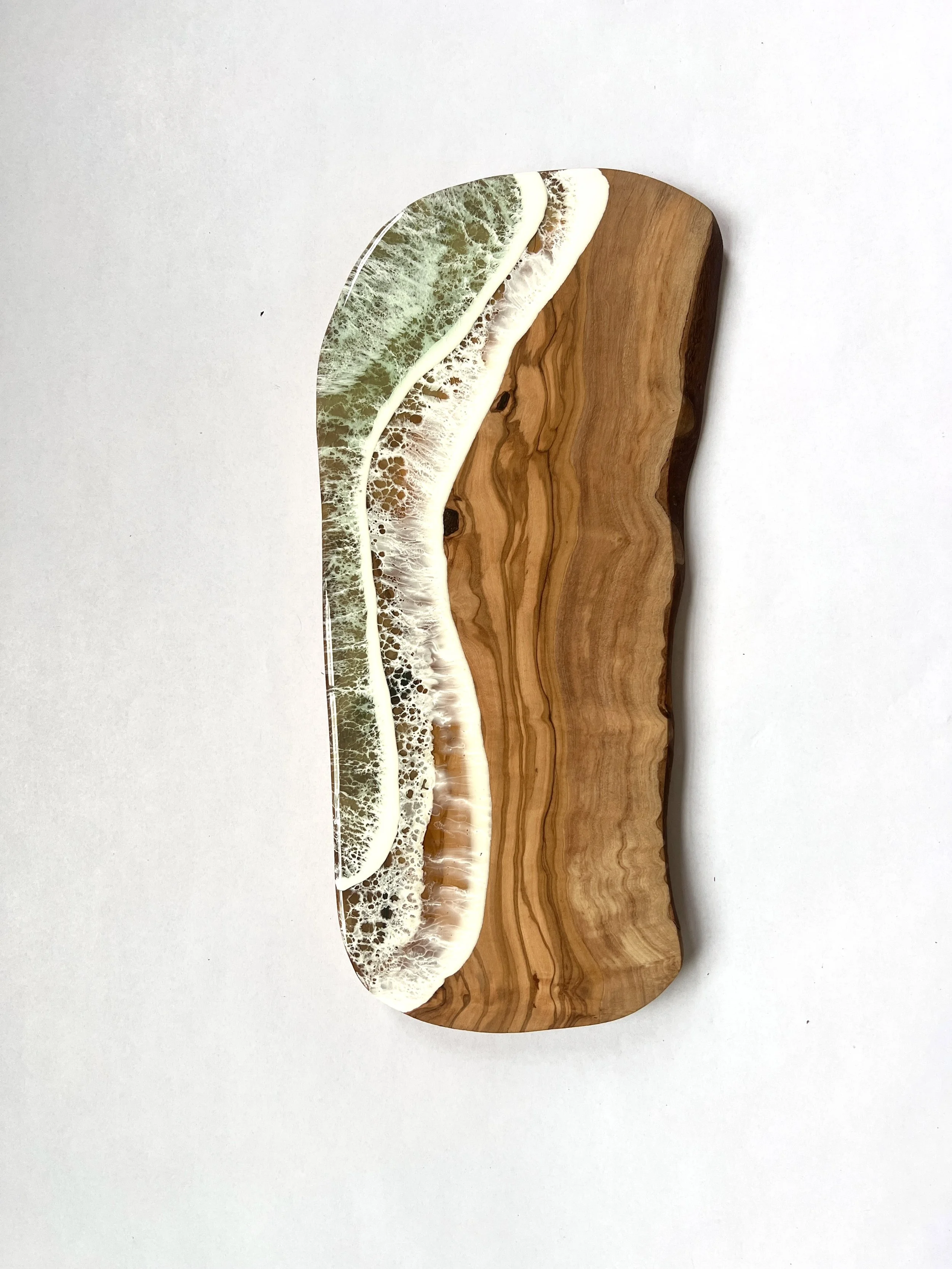 Sea Foam Ocean Olive Wood Board