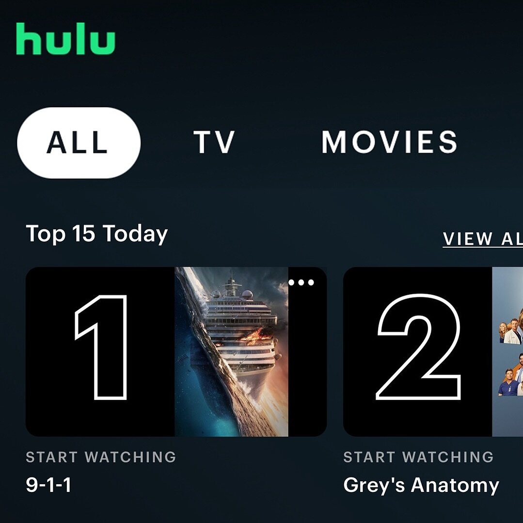 One day after moving to ABC&rsquo;s Thursday night lineup, 911 debuts at #1 on the @hulu Top 15 list. Thank you to the cast and crew and to everybody at ABC and my partners at Disney who pulled out all the stops and made this relaunch an event.

Ryan