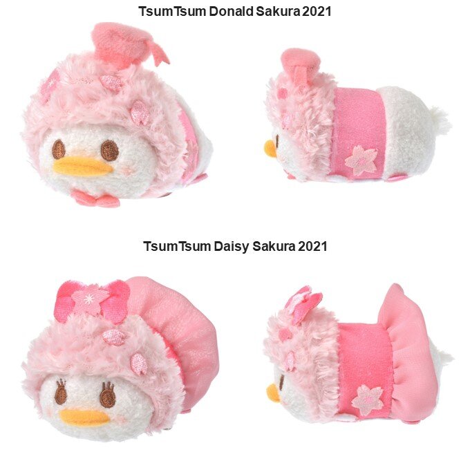 Tsum Tsum SAKURA Disney Shop Japan 2021 Cherry Blossom 9 Pic Set NEW F/S