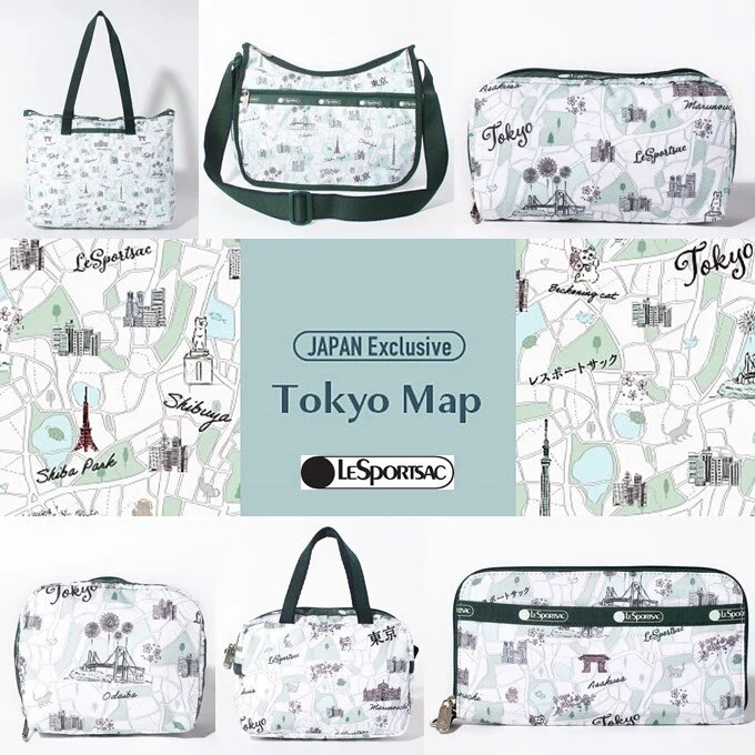 Japan Limited Edition Lesportsac Tokyo Map Series Shoppers Co Op