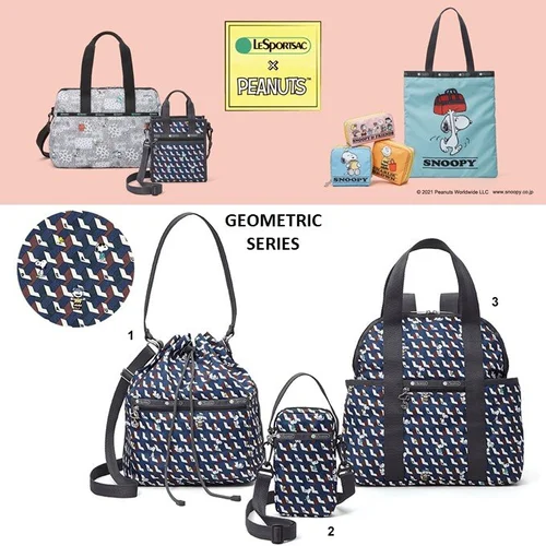 Pre Order Lesportsac Japan X Peanuts Geometric Series Shoppers Co Op