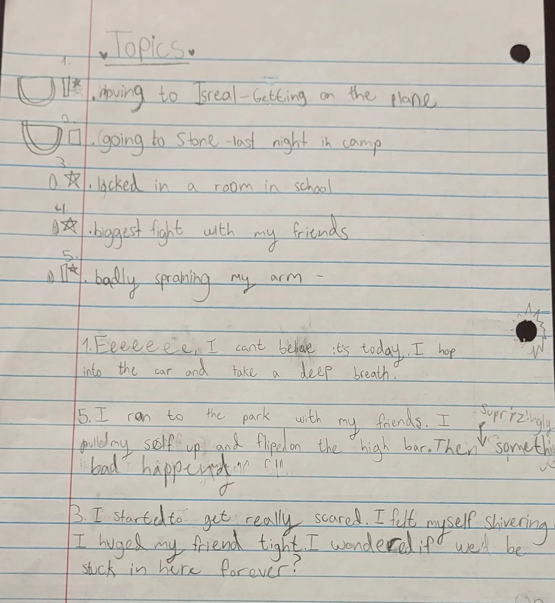 Planning Sheet-Watermelon, Seeds, Hooks-5th Grade Student (2025)