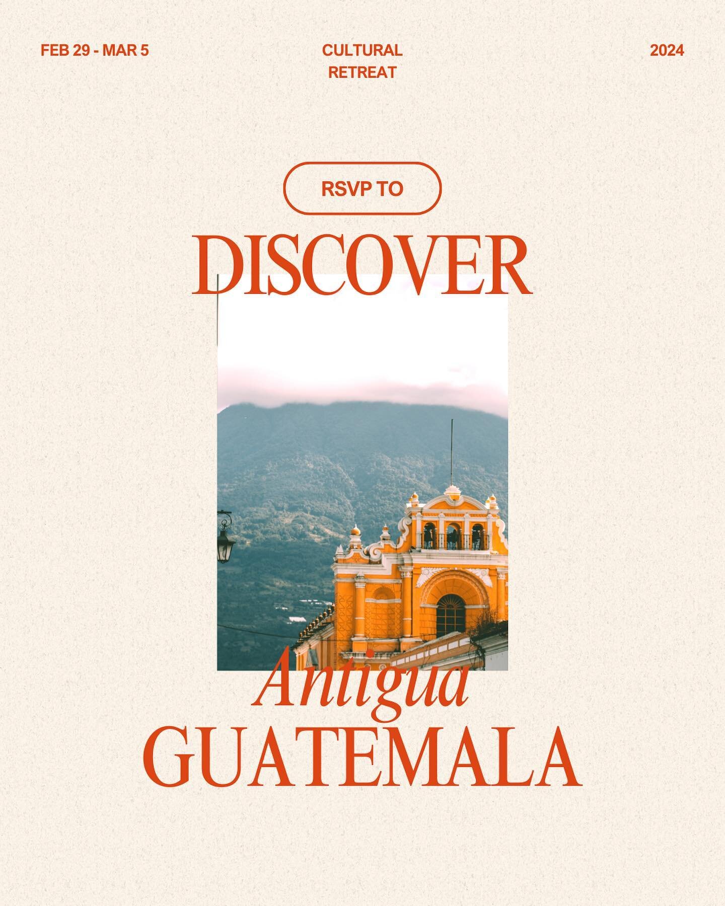 Come with me to Guatemala! Feb 29-March 5, 2024 🇬🇹🌞

Escape those winter blues next Feb and head south to Antigua, Guatemala ✈️ In partnership with&nbsp;@tourherotravel&nbsp;I&rsquo;ve created a 6 day, 5 night retreat packed with exciting experien