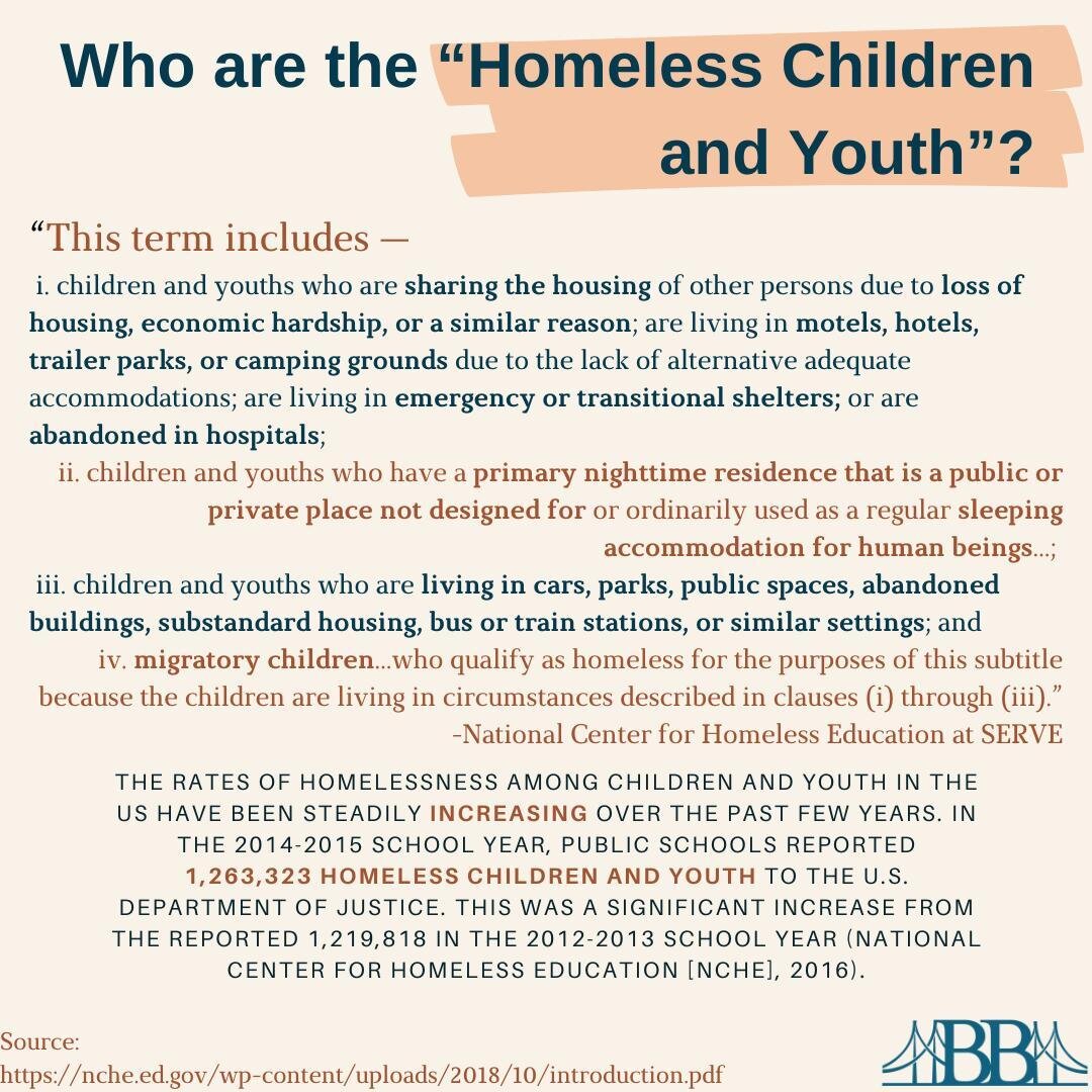 Many people don't realize that homeless children and youth make up a large part of the homeless population or who makes up that population. We need to start recognizing the children that need help and implement change. 

#nonprofit #foundation #nfp #
