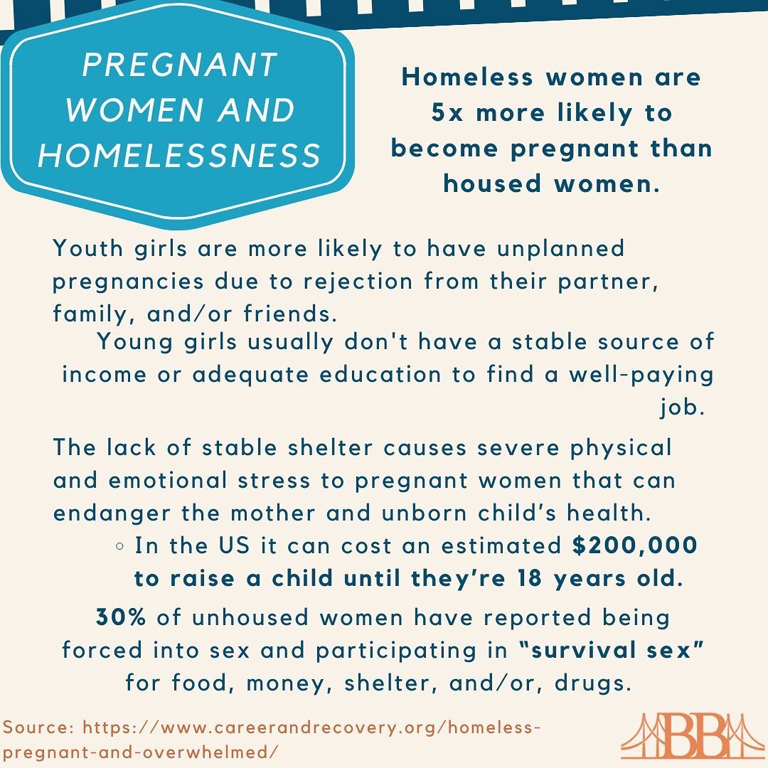 Pregnant women that are experiencing homelessness or housing instability are one of the most vulnerable groups. The stress from unstable housing conditions can cause significant damage not only to the mother, but the unborn child&rsquo;s health as we