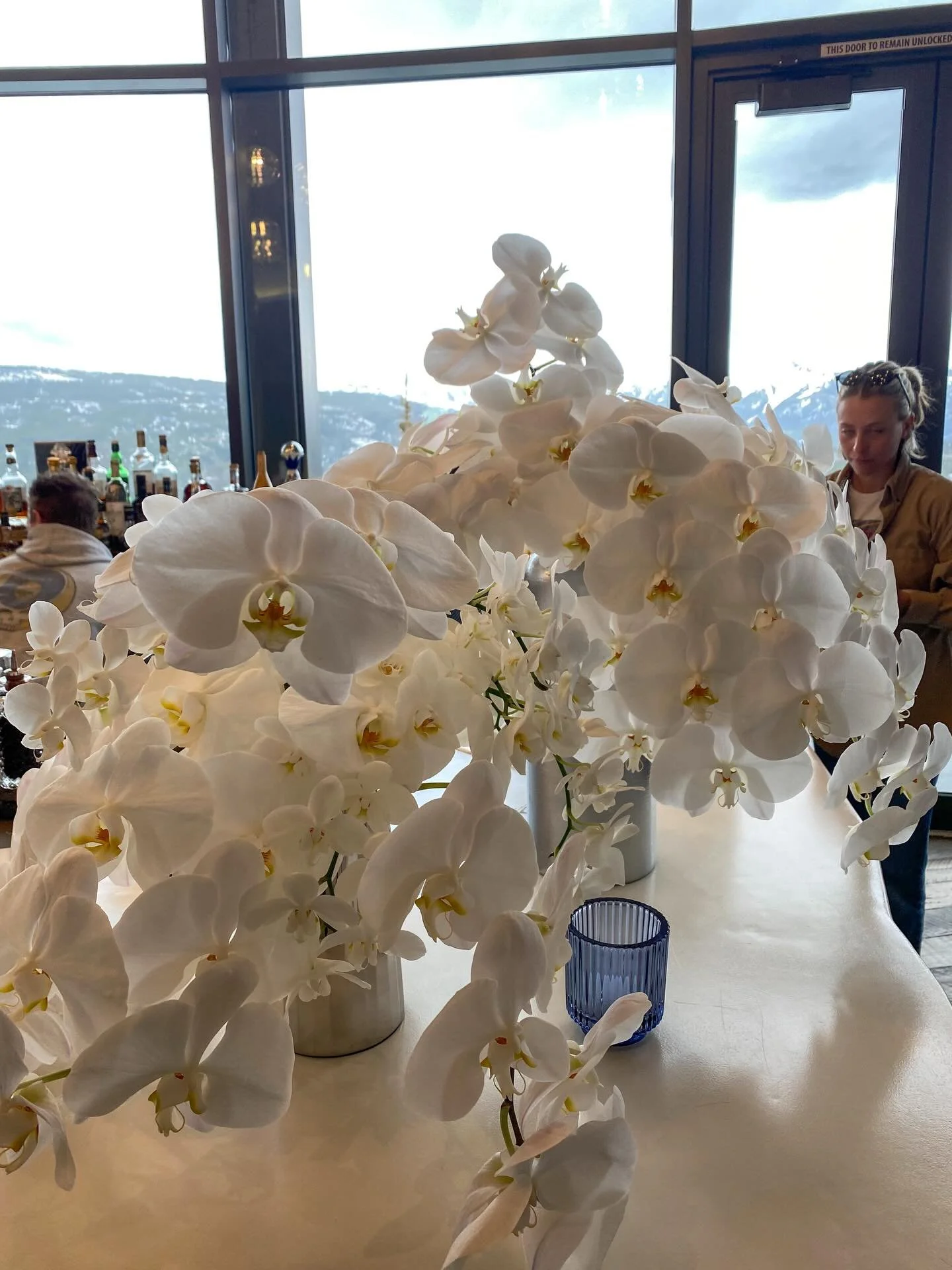 Deigned and installed.
.
355 stems of phalenopsis- and of course our phone images don&rsquo;t actually do them justice..
.
But here they are 🤍