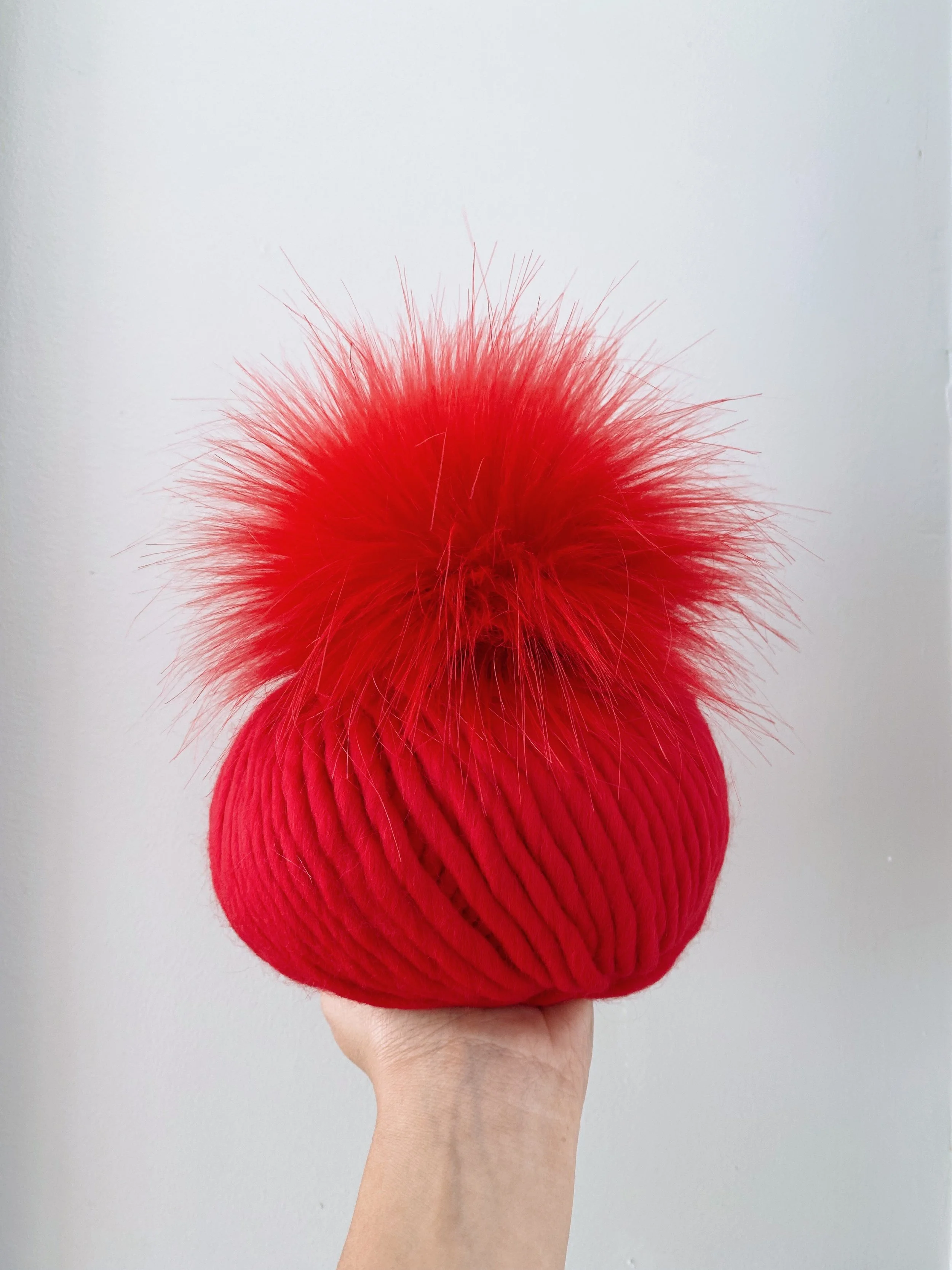 WATG Crazy Sexy Wool in Lipstick Red + Venetian Pom