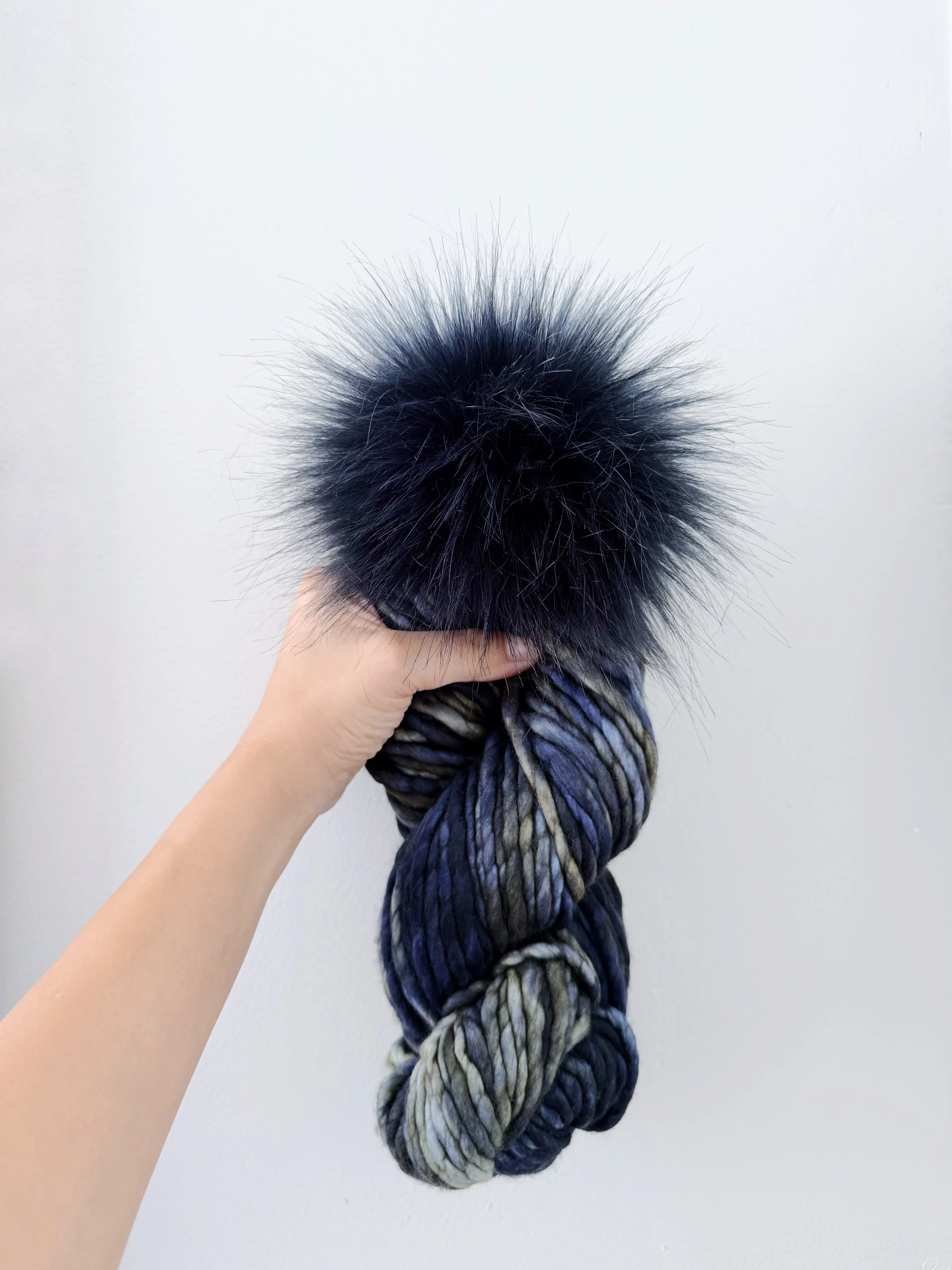 Rasta in Garden Gate + Midnight Blue Pom