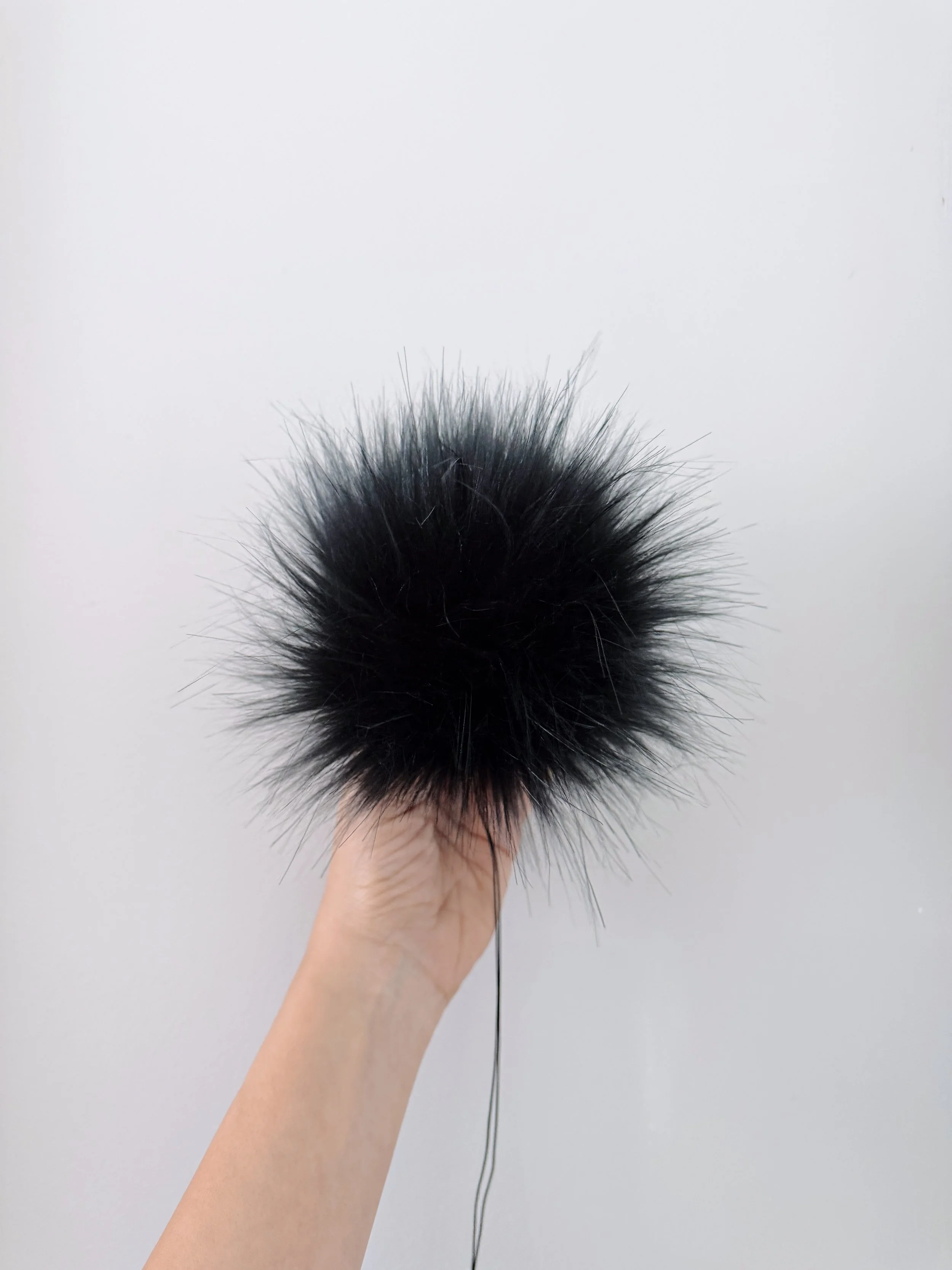 Jet Faux Fur Pom Pom