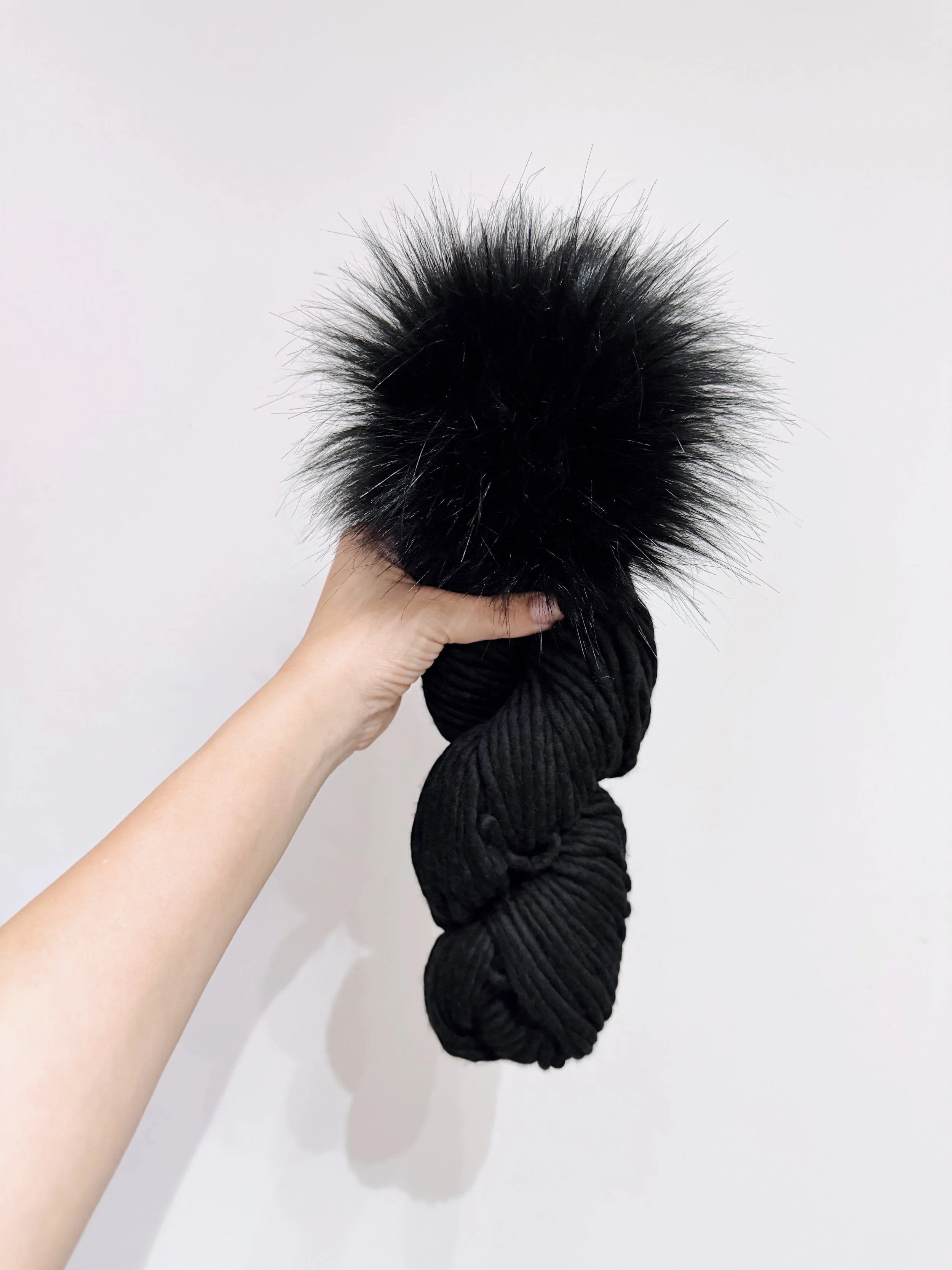 Rasta in Black + Midnight Pom