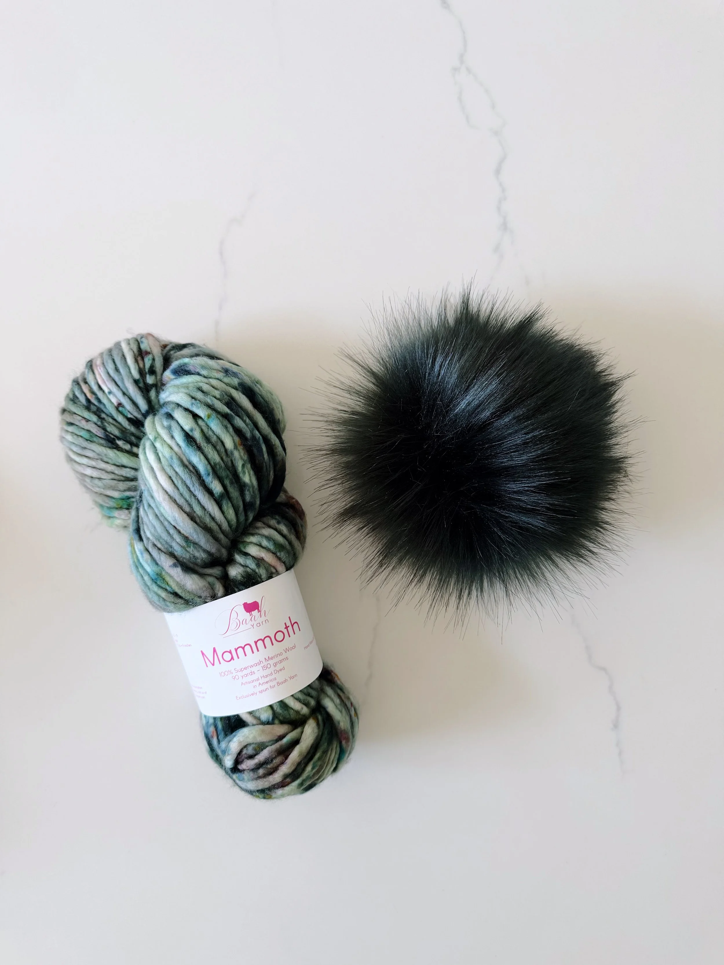 Mammoth in Green is the color + Pine Pom