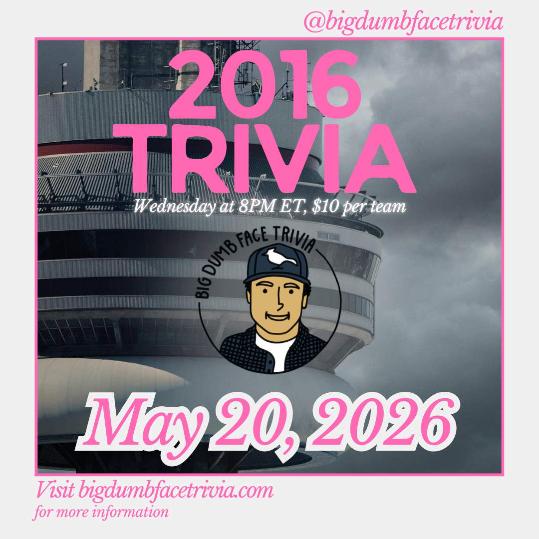 Wednesday Zoom Trivia with Host Adam of Big Dumb Face Trivia