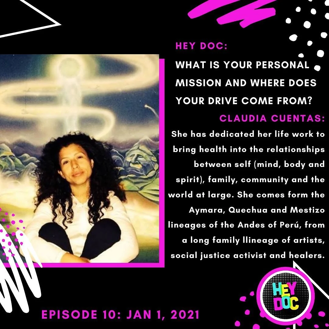 We asked Claudia Cuentas what her personal mission was and where her drive came from, and here&rsquo;s what she told us! Last episode of the season OUT NOW!
.
Image description: Black background decorated with white and fuchsia dots in clusters, brus