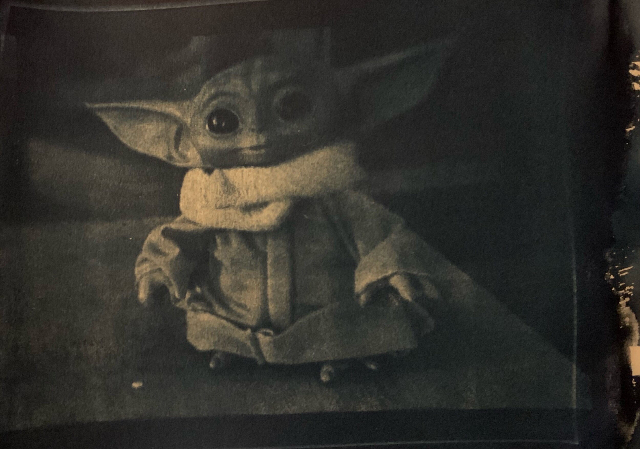 Gizmo from Gremlins - taken with a digital camera and transferred.