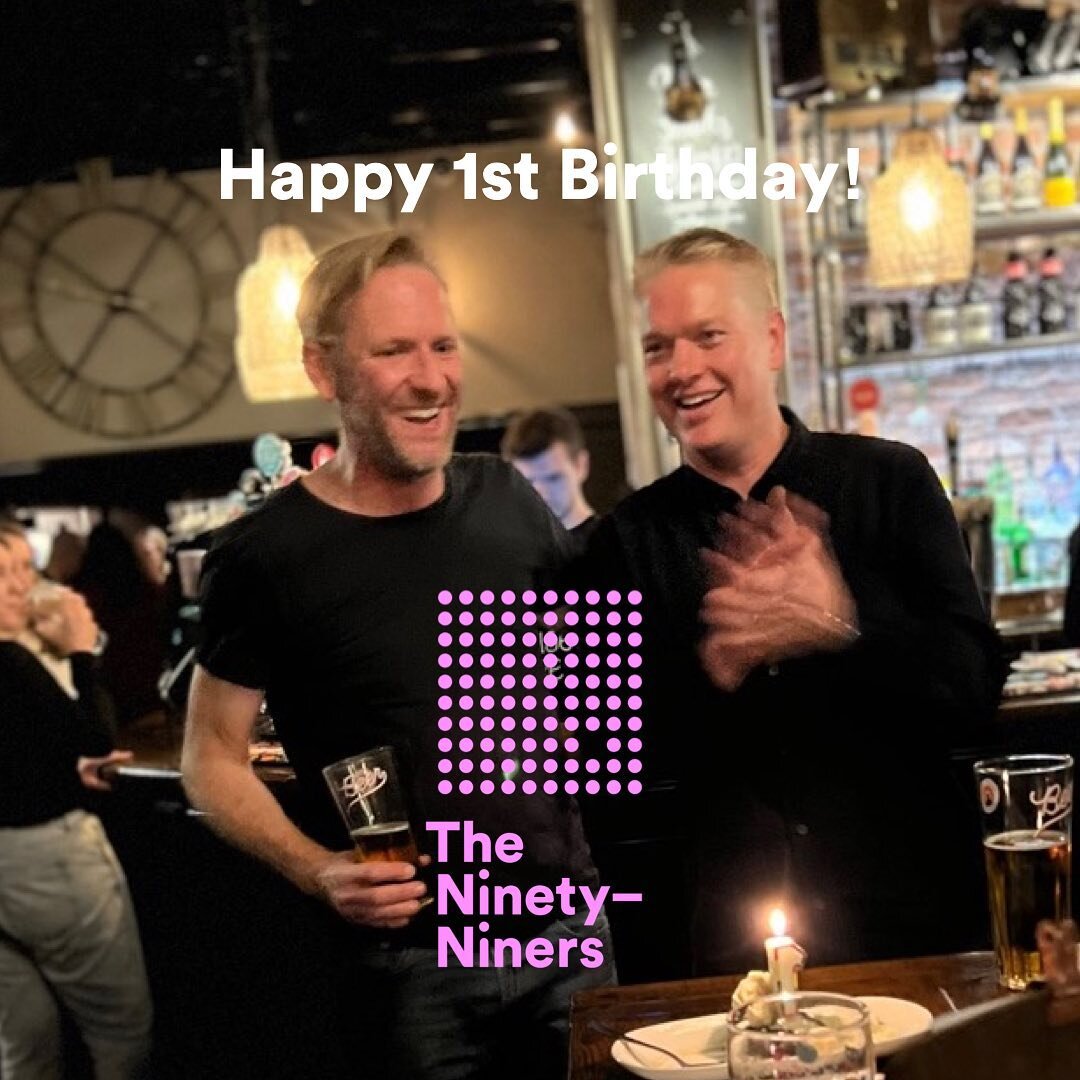 @thenin9tynin9rs are a year old! What a year, celebrated with a return to Thursday night drinking with amazing 99ers in a crowded London pub with a card behind the bar.
 🎂🥂🍻🙌
#startup #agencylife #birthday