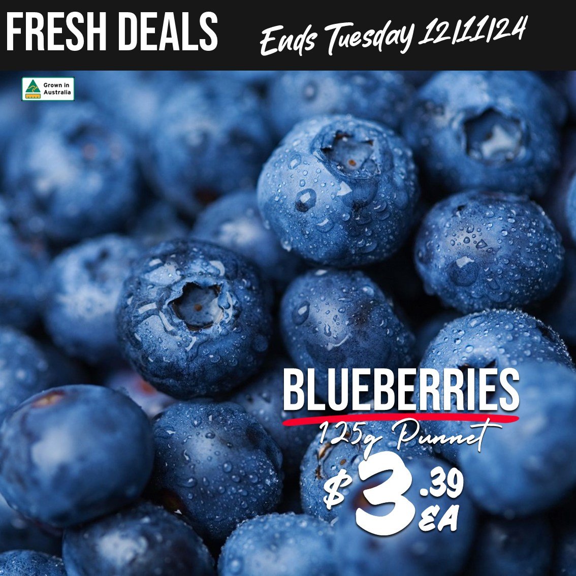 This week's Fresh Deals from Tennant Creek IGA 🛒🍎

Blueberries 125g $3.49/ea
Pink Lady Apples $4.49/kg 
Yellow Nectarines $6.69/kg 
Green Pears $4.49/kg 
Baby Cos Lettuce (Twin Pack) $3.39/ea
Gourmet Tomatoes $6.79/kg 
Lamb Leg Roast (bone in) $15.