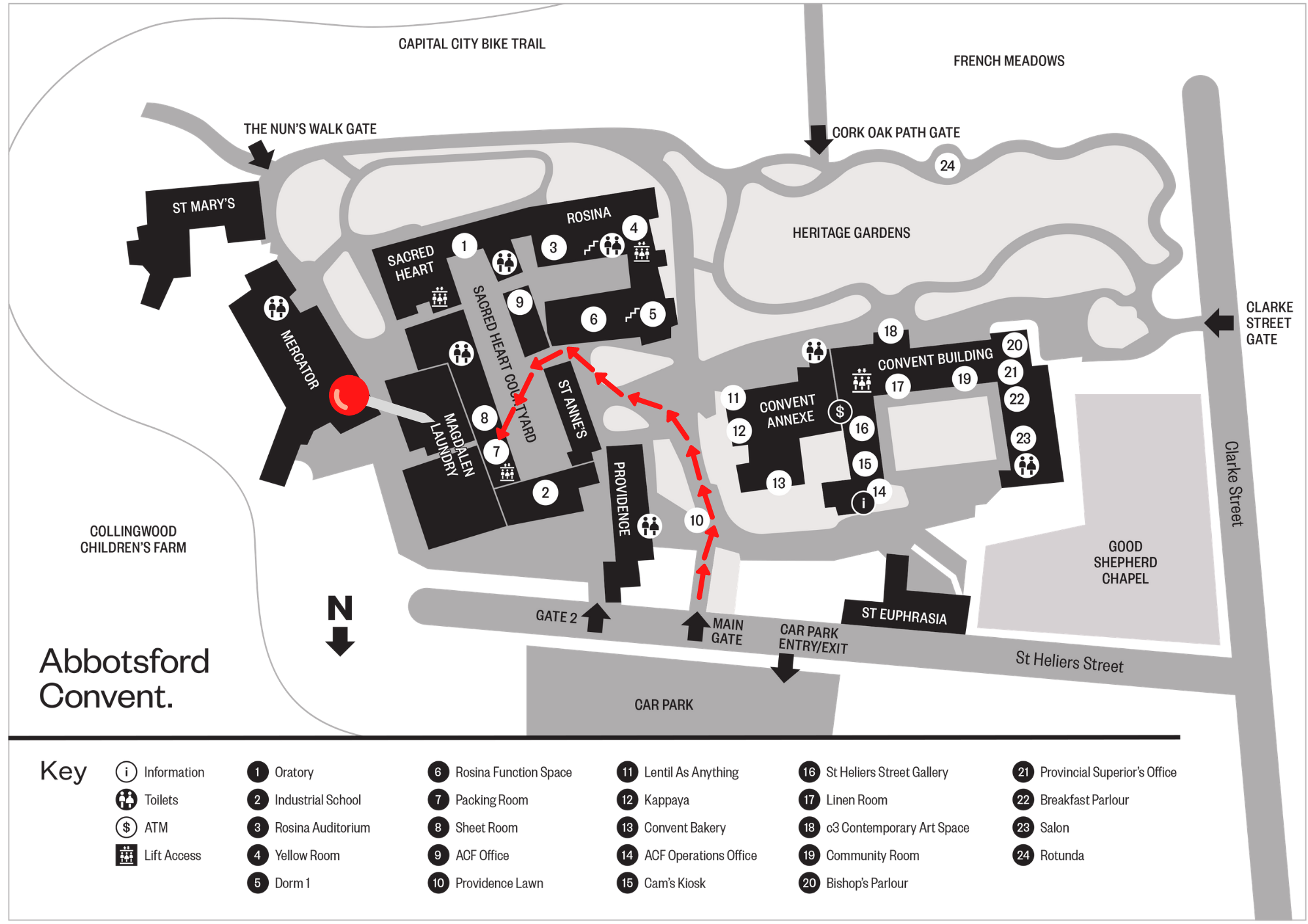 Abbotsford Convent Map — Moral Fairground